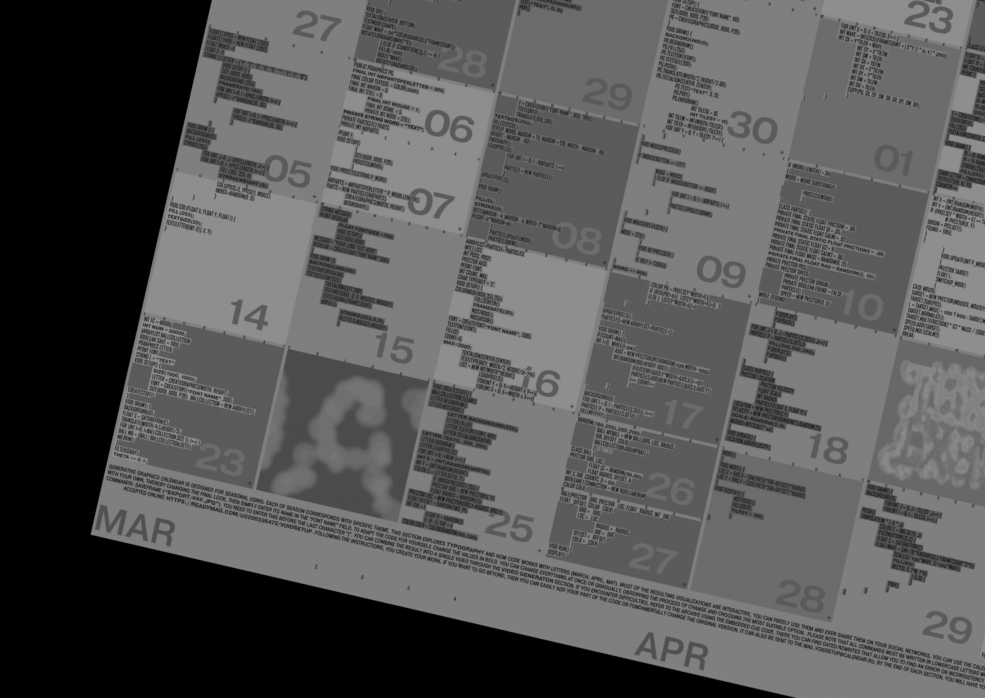 void-setup-calendar — Изображение №8 — Брендинг, Графика на Dprofile
