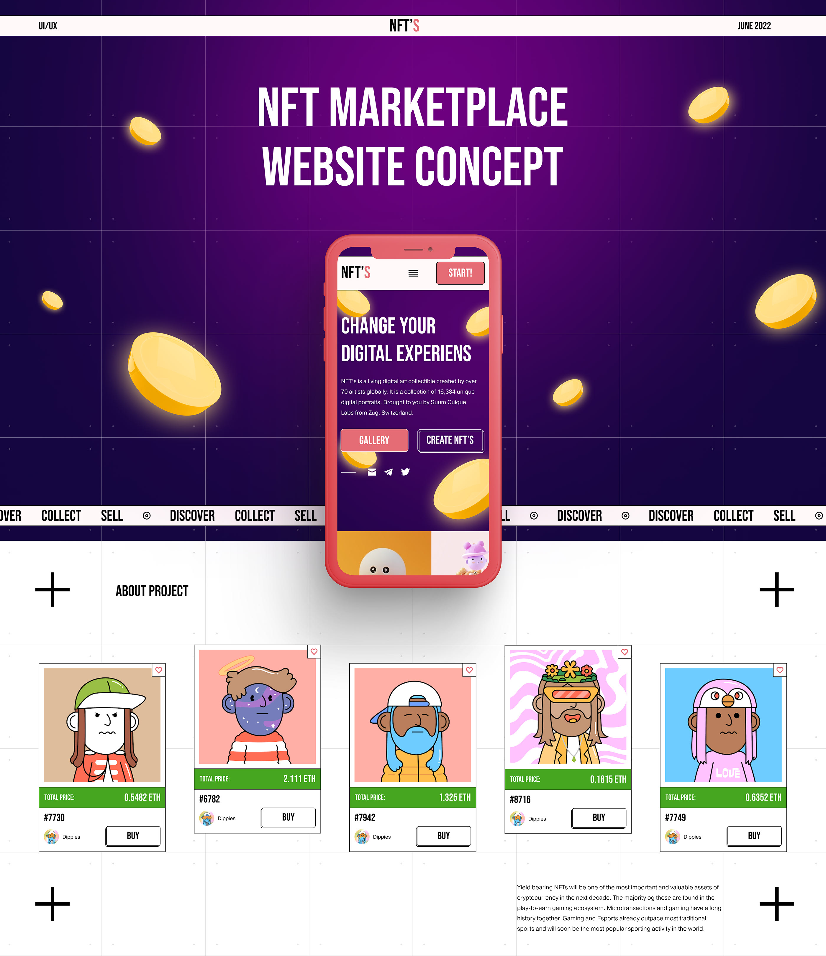 NFT Marketplace — Изображение №1 — Интерфейсы, Графика на Dprofile
