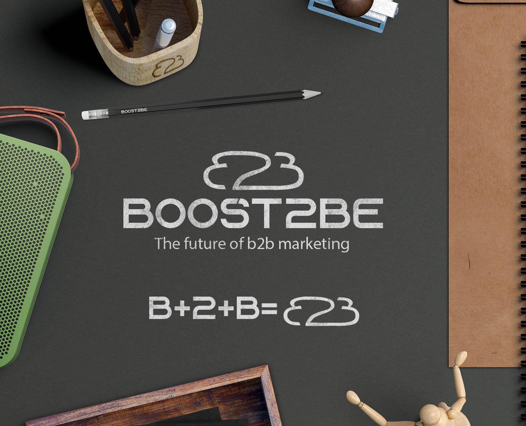 Логотип и айдентика Boost2Be на Dprofile