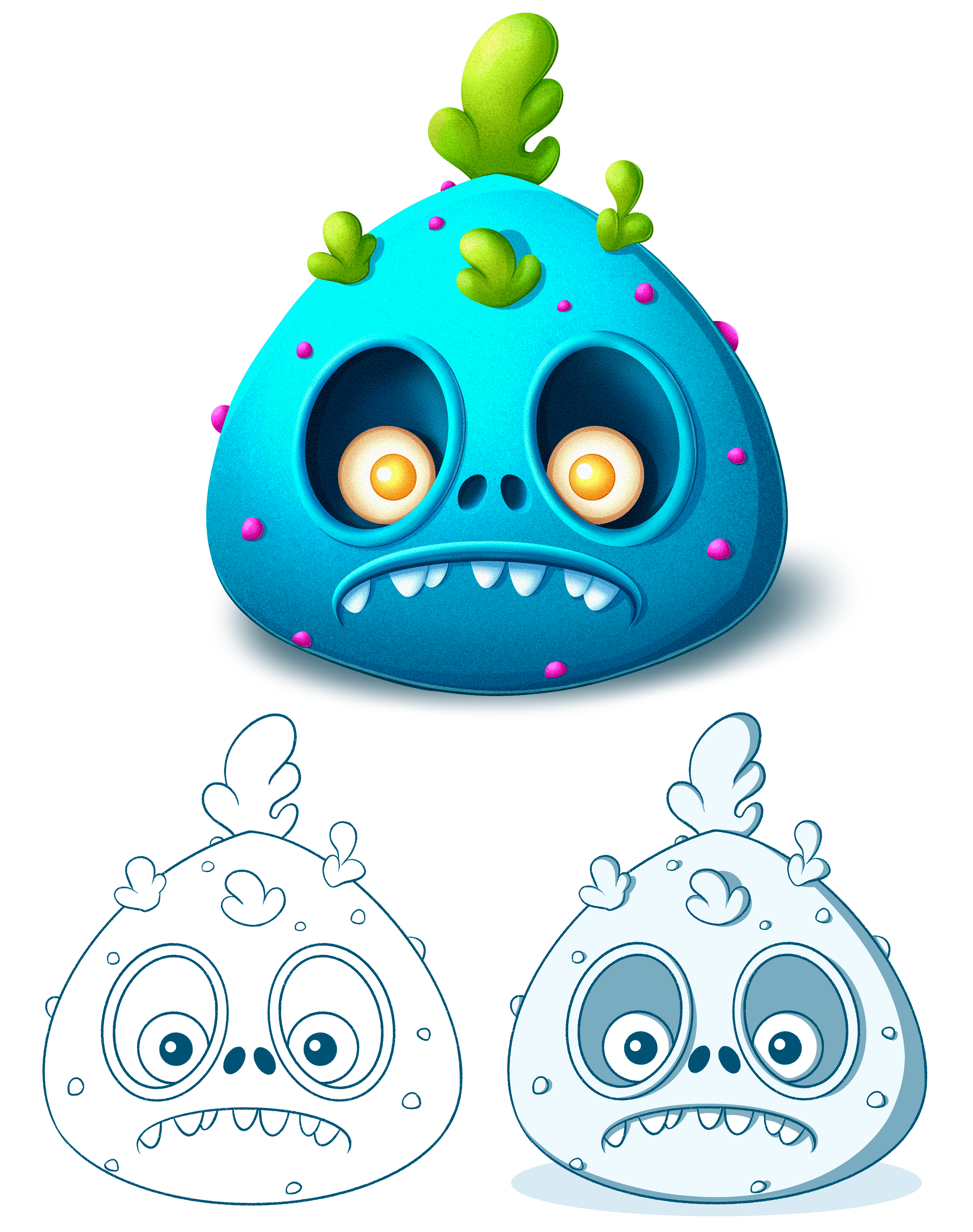 Милые монстрики | Иллюстрации персонажей монстров — Изображение №7 — Иллюстрация на Dprofile