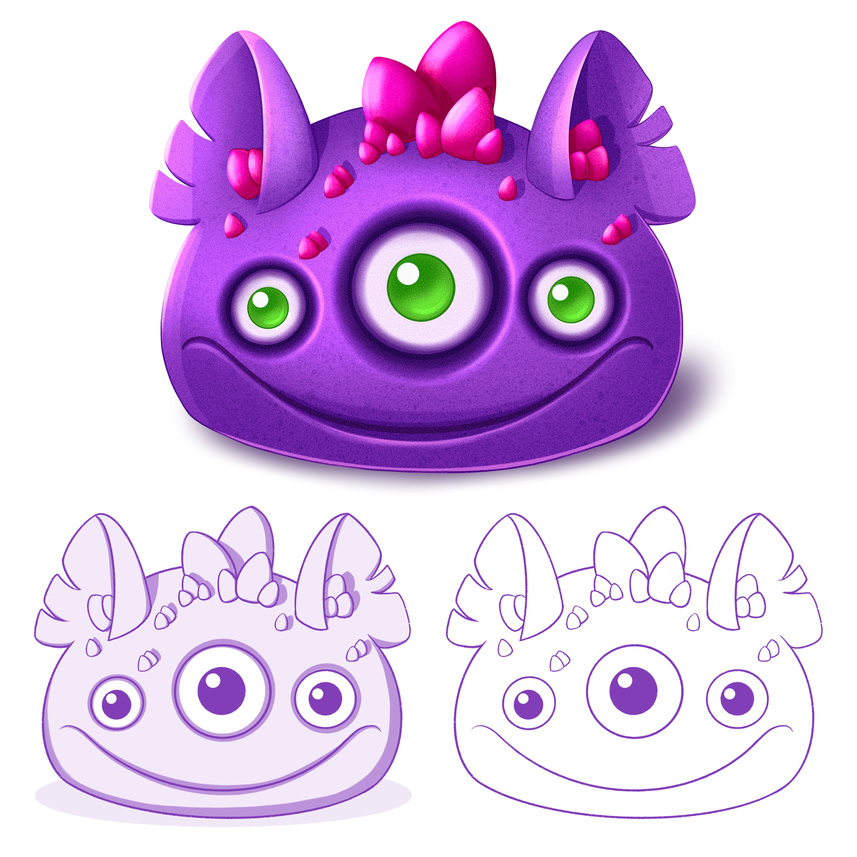 Милые монстрики | Иллюстрации персонажей монстров — Изображение №5 — Иллюстрация на Dprofile