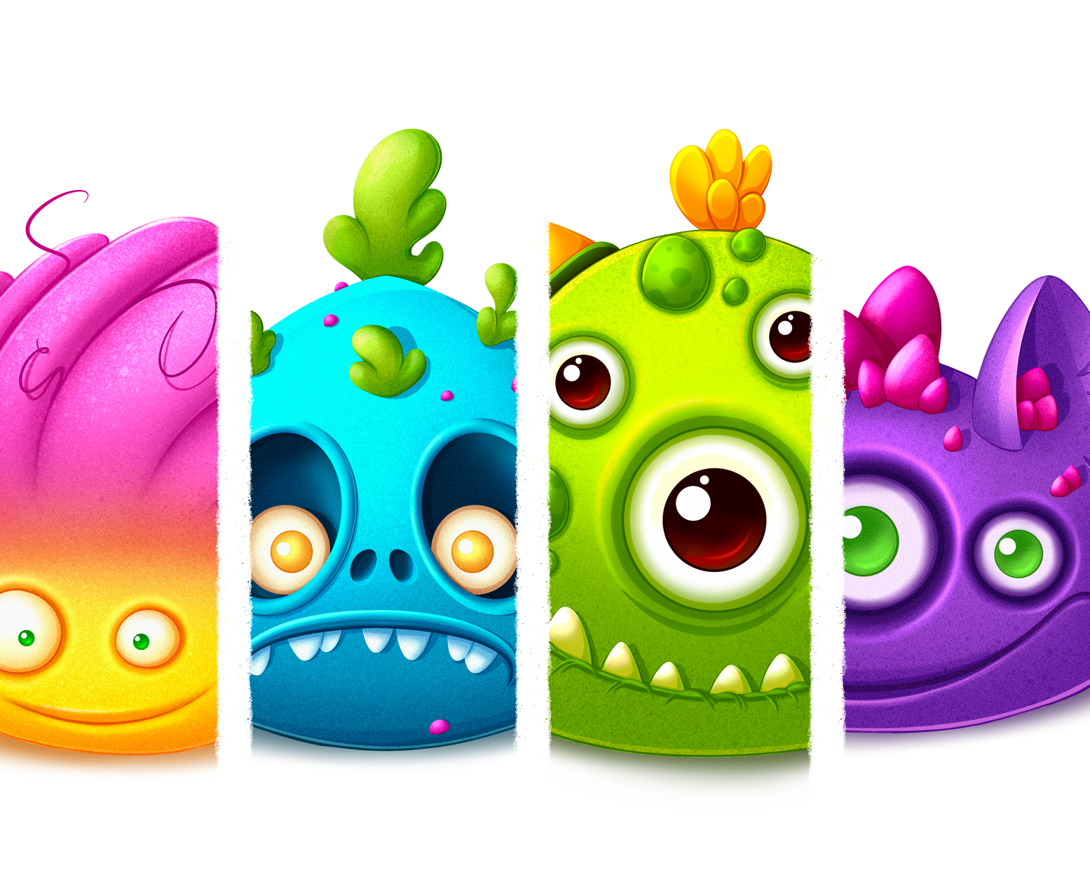 Милые монстрики | Иллюстрации персонажей монстров — Иллюстрация на Dprofile