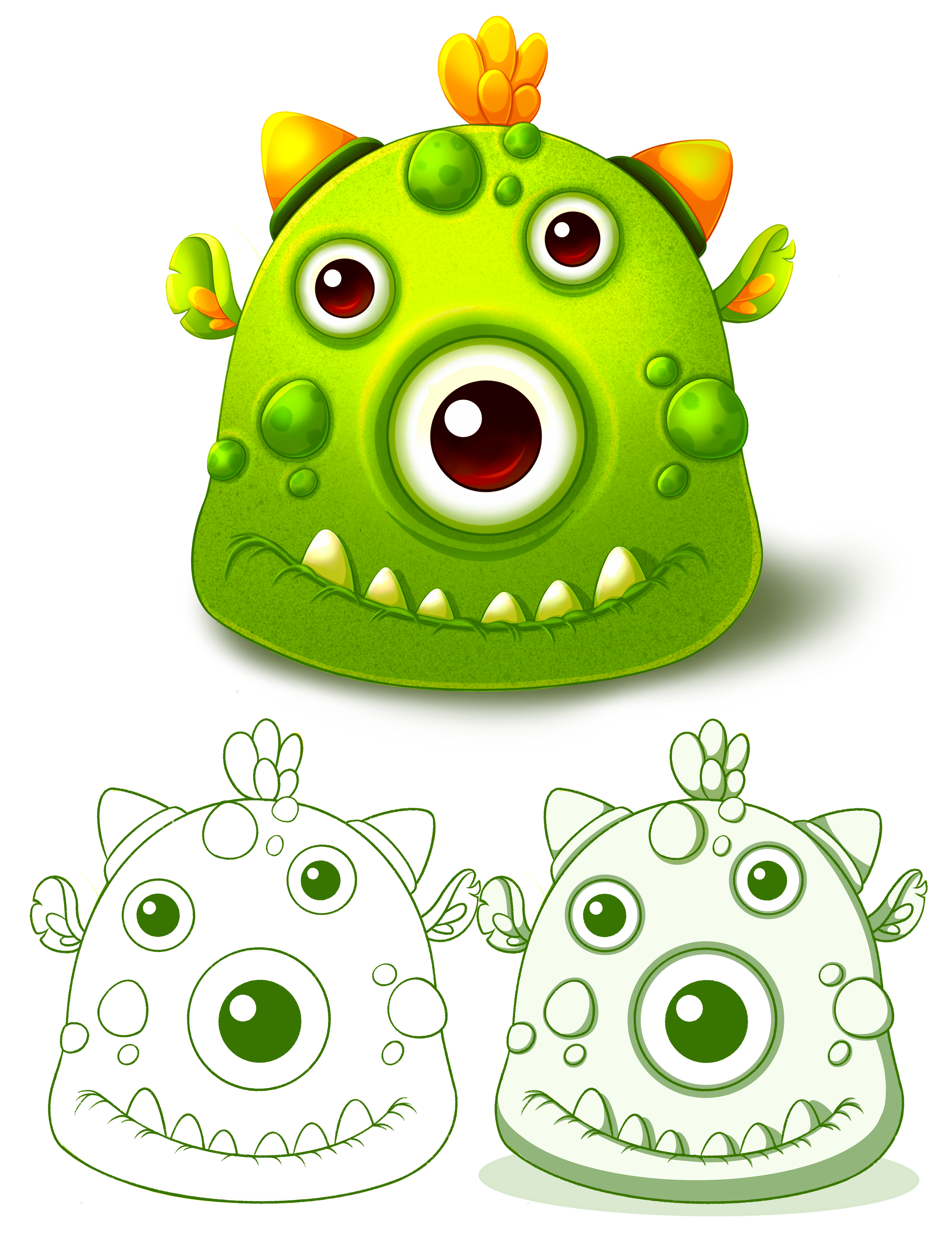 Милые монстрики | Иллюстрации персонажей монстров — Изображение №6 — Иллюстрация на Dprofile