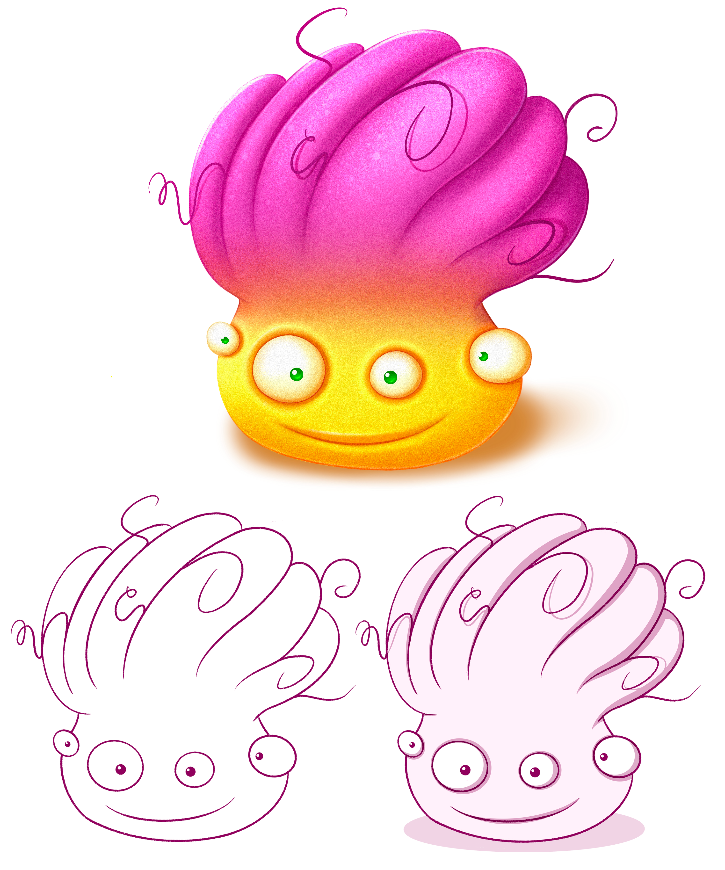 Милые монстрики | Иллюстрации персонажей монстров — Изображение №8 — Иллюстрация на Dprofile