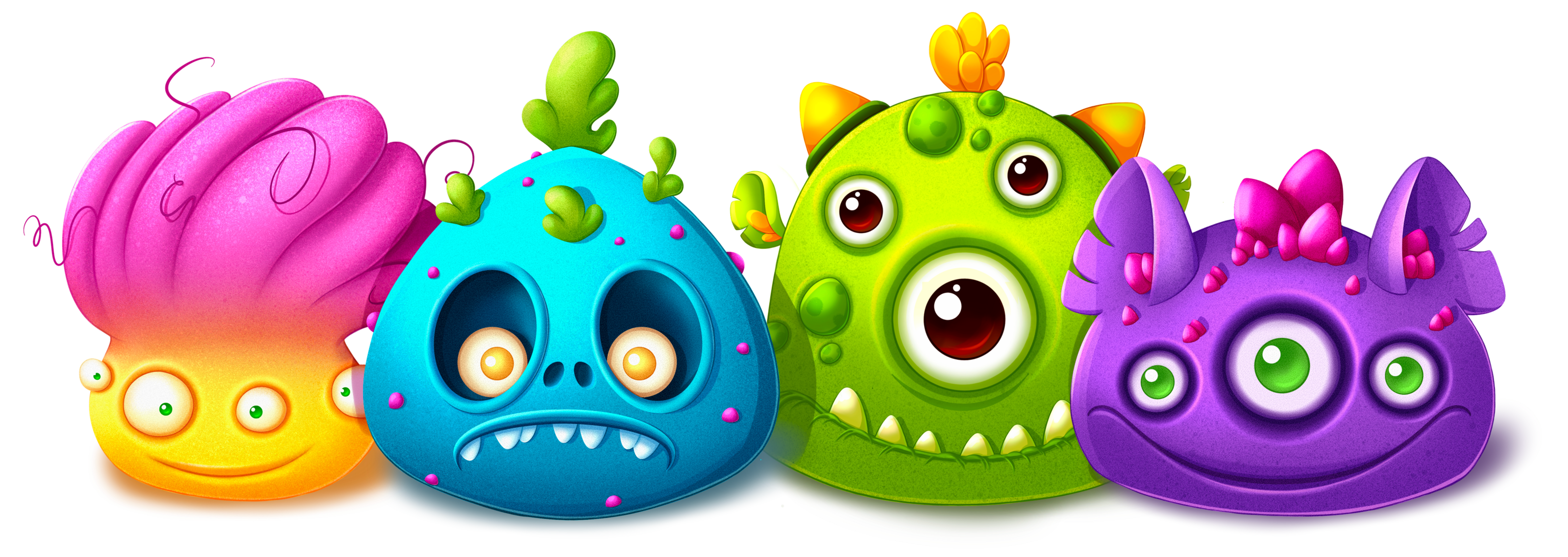 Милые монстрики | Иллюстрации персонажей монстров — Изображение №3 — Иллюстрация на Dprofile