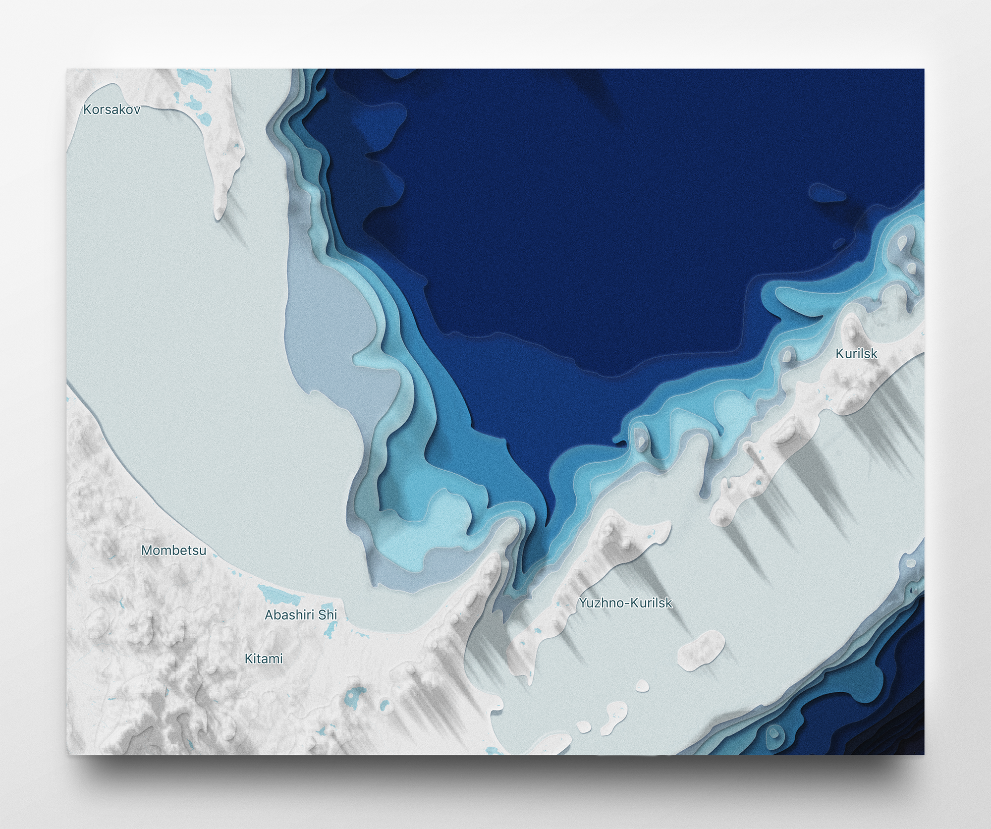Морской рельеф Сахалин и Хоккайдо (Япония) — Изображение №3 — Иллюстрация, Графика на Dprofile
