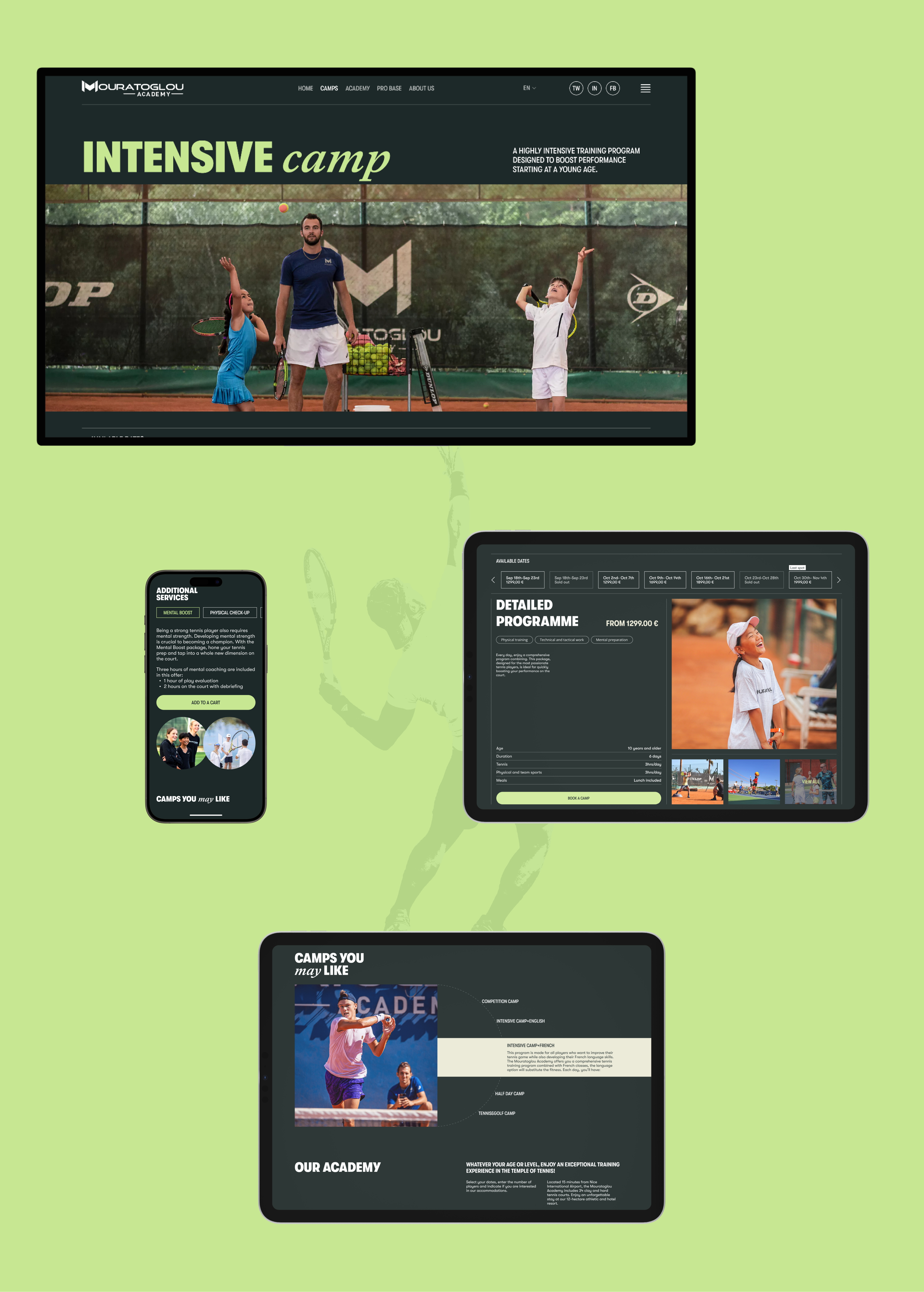 Mouratoglou Tennis Academy | Corporate website — Изображение №10 — Интерфейсы на Dprofile