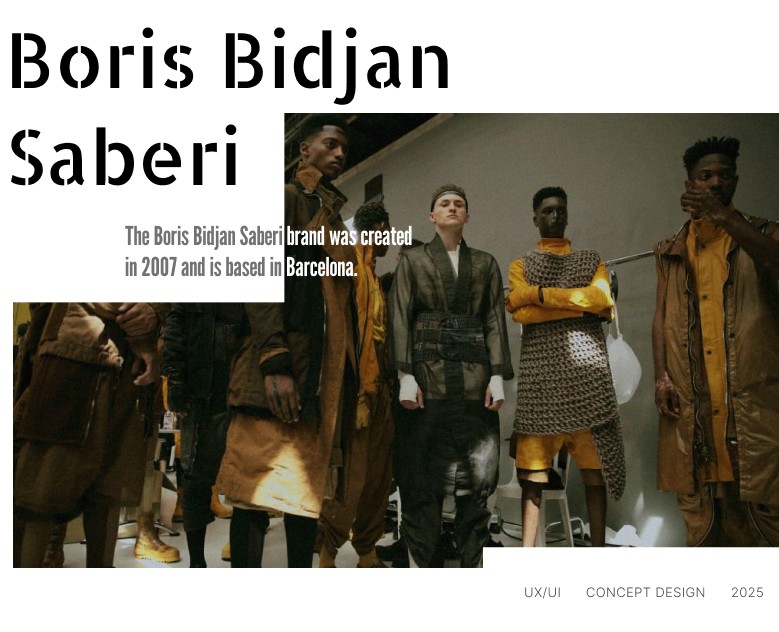 E-commerce online store concept boris bidjan saberi — Интерфейсы, Брендинг на Dprofile