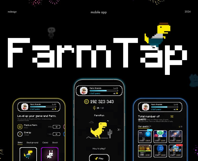 Ux/Ui mobile game crypto app — Интерфейсы, Брендинг на Dprofile