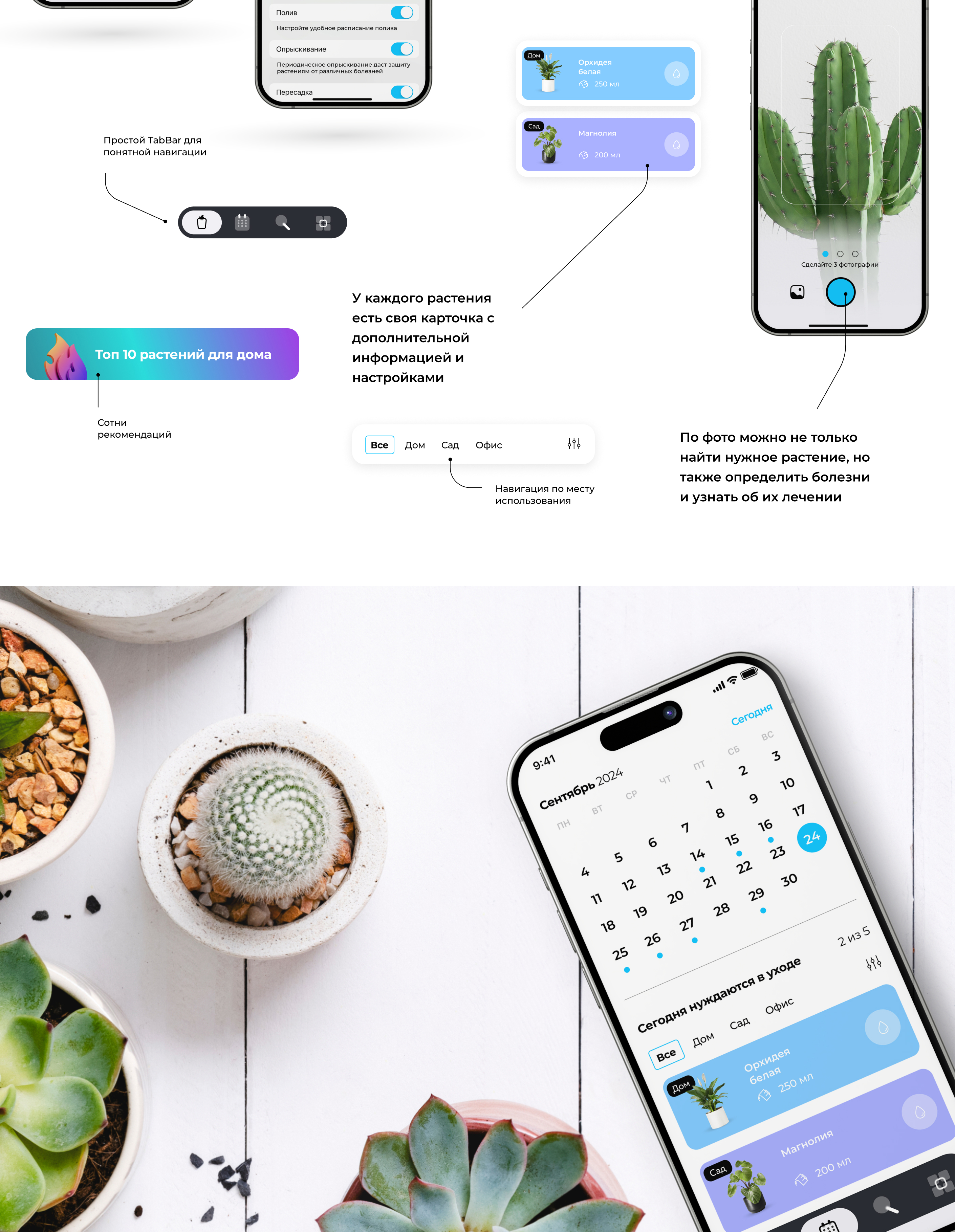 Plant Pal. Учебный проект. — Изображение №3 — Интерфейсы, Брендинг на Dprofile