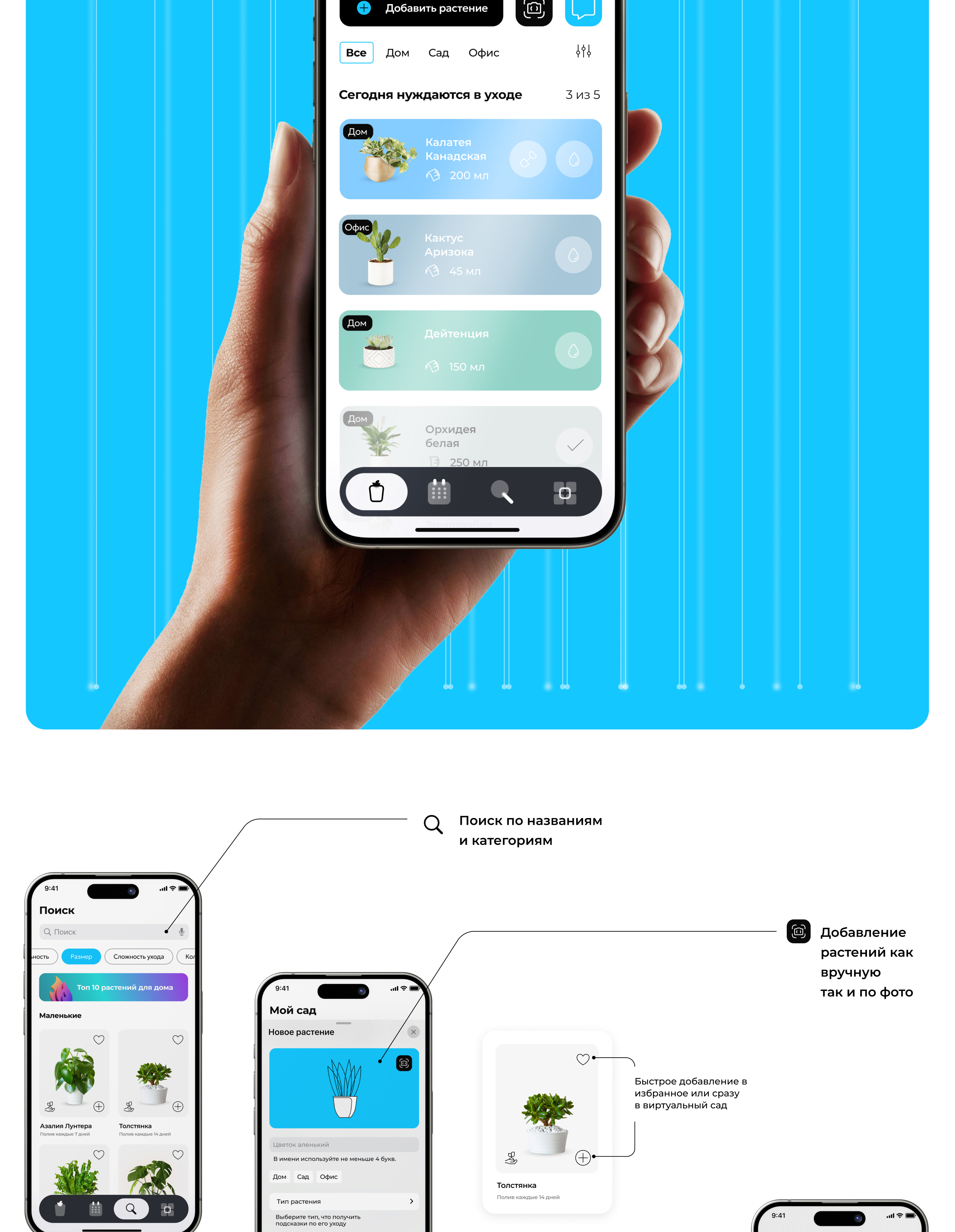 Plant Pal. Учебный проект. — Изображение №2 — Интерфейсы, Брендинг на Dprofile
