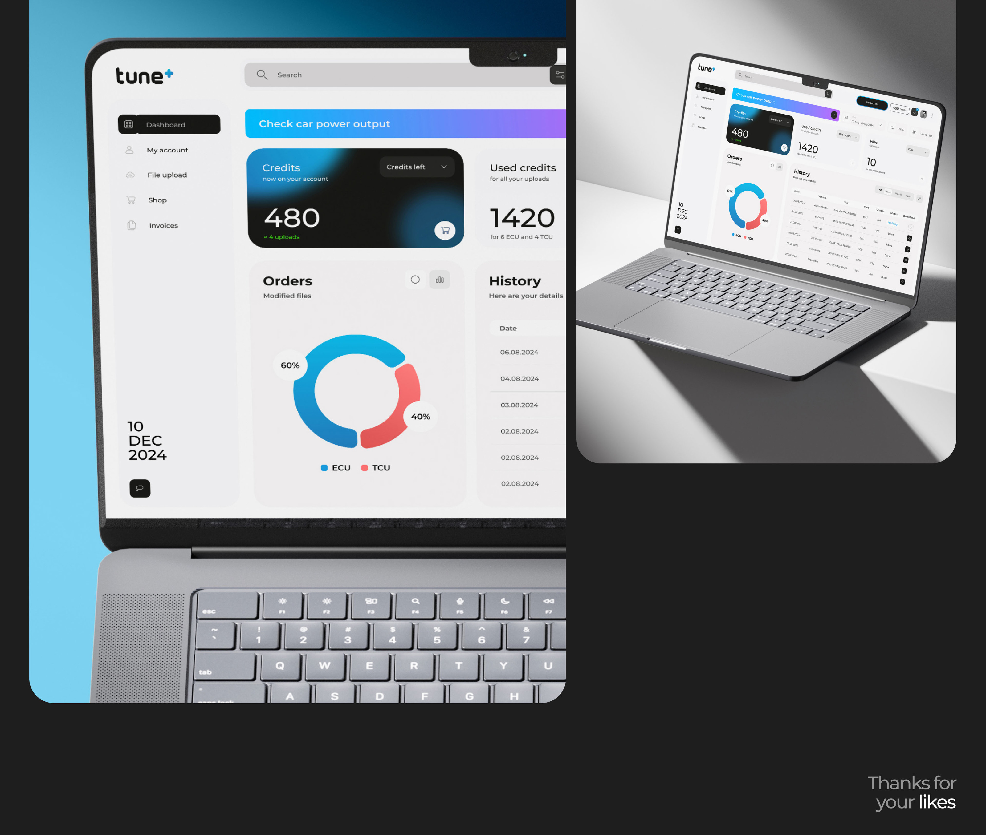 Tune + (dashboard) — Изображение №4 — Интерфейсы на Dprofile
