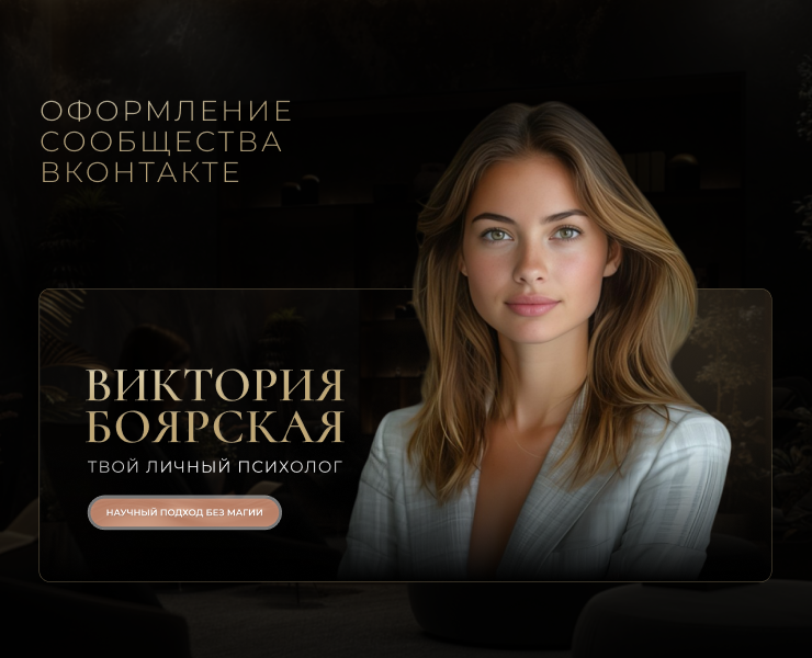Дизайн сообщества ВКонтакте для психолога — Брендинг на Dprofile