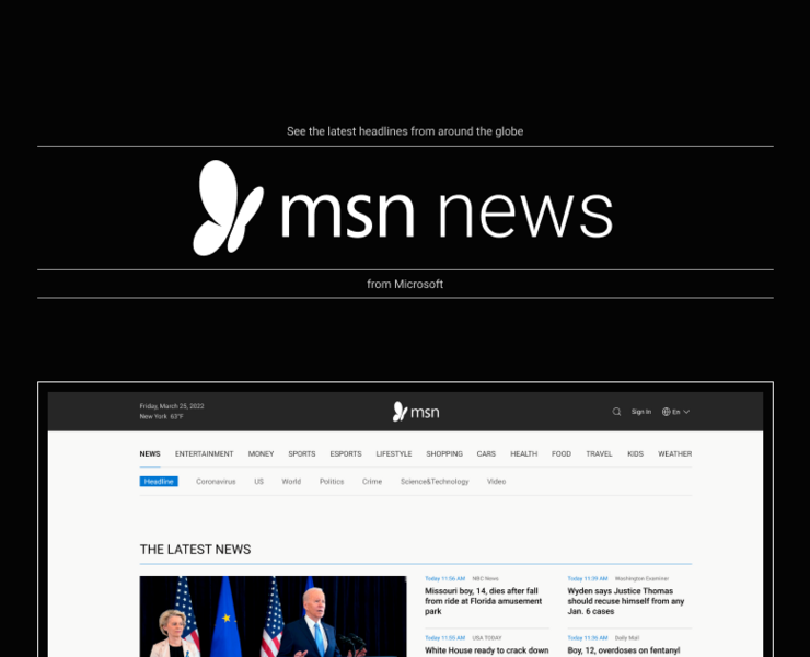 MSN News - Website redesign concept — Интерфейсы на Dprofile