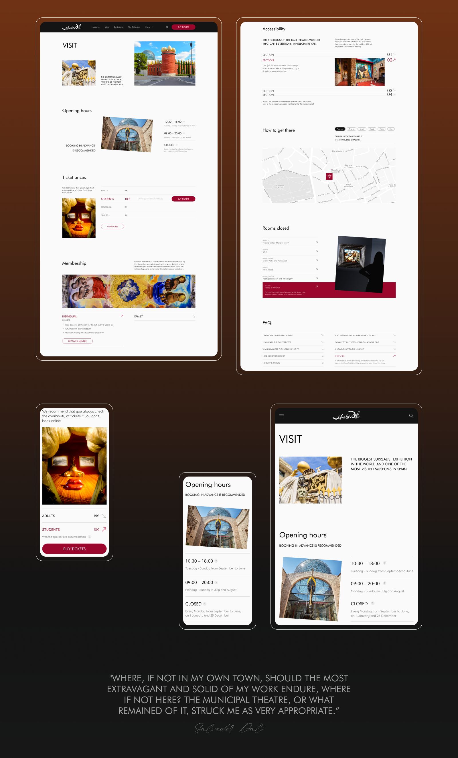 Salvador Dali Theatre-Museum – Website redesign concept — Изображение №3 — Интерфейсы на Dprofile