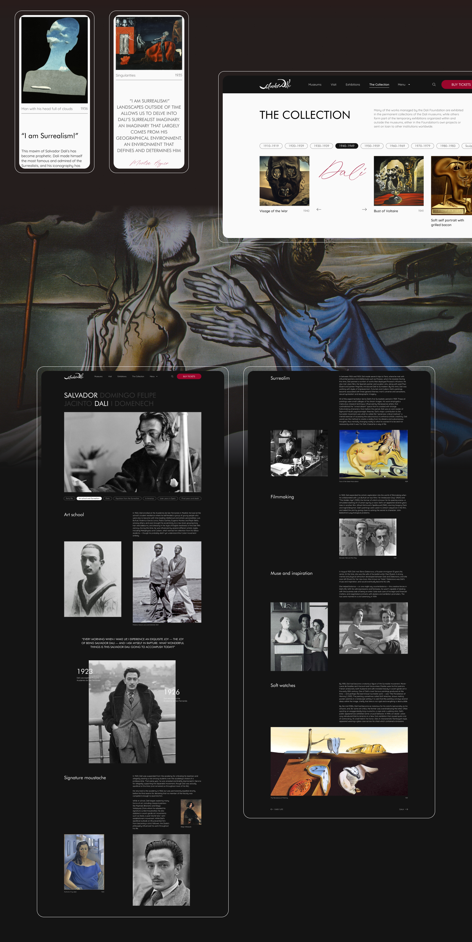 Salvador Dali Theatre-Museum – Website redesign concept — Изображение №5 — Интерфейсы на Dprofile