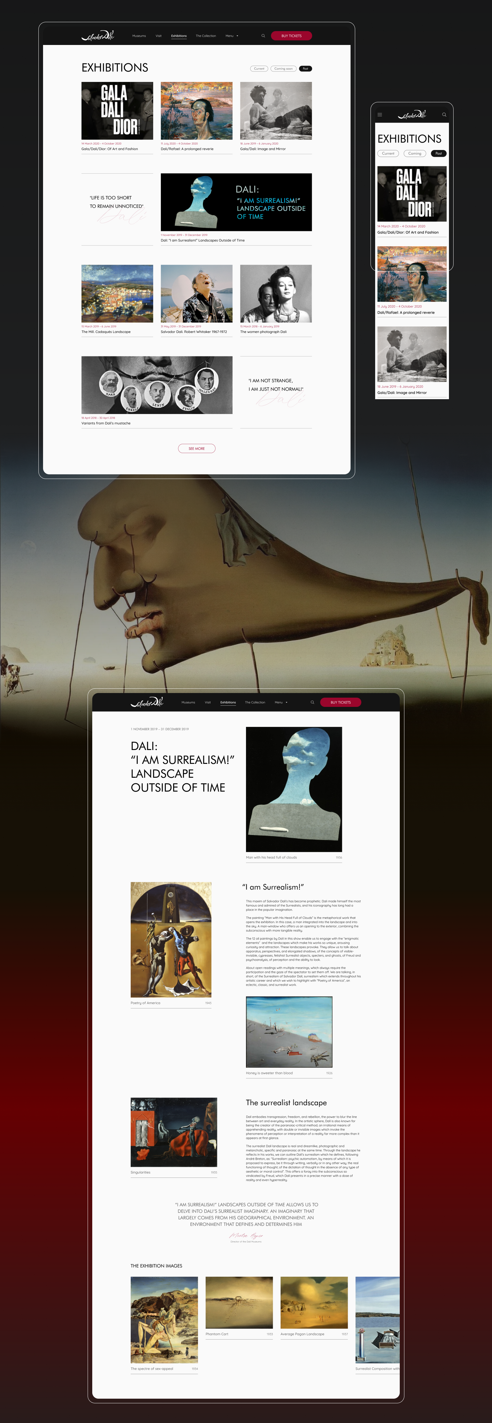 Salvador Dali Theatre-Museum – Website redesign concept — Изображение №4 — Интерфейсы на Dprofile