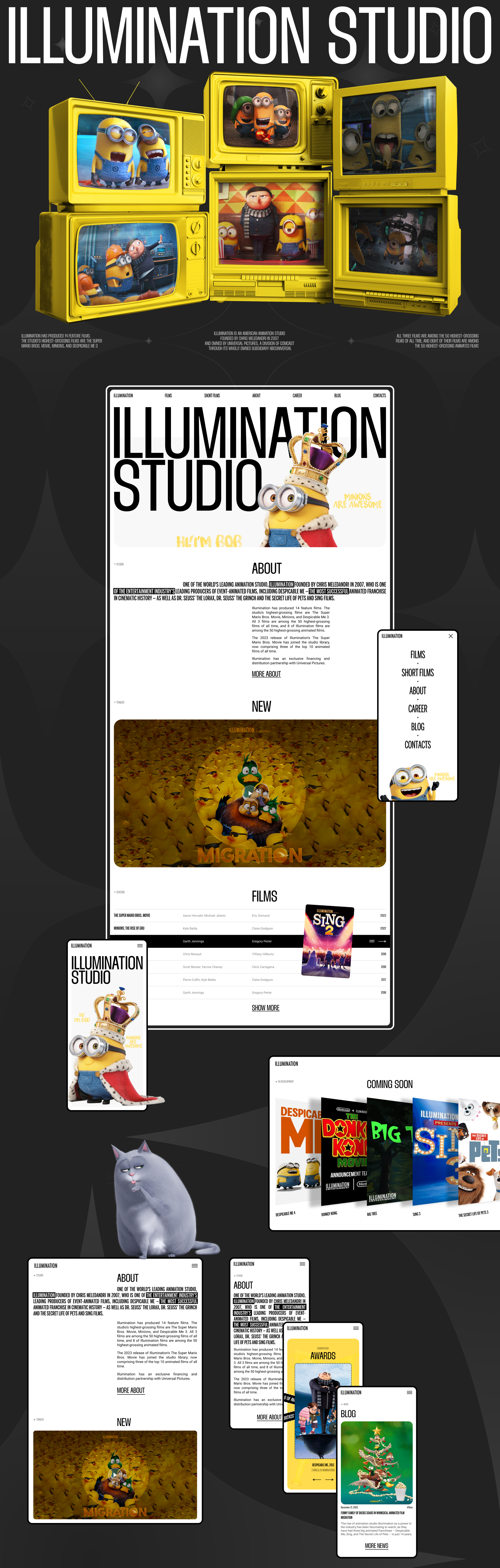 Illumination Studio | Website redesign concept — Изображение №1 — Интерфейсы на Dprofile