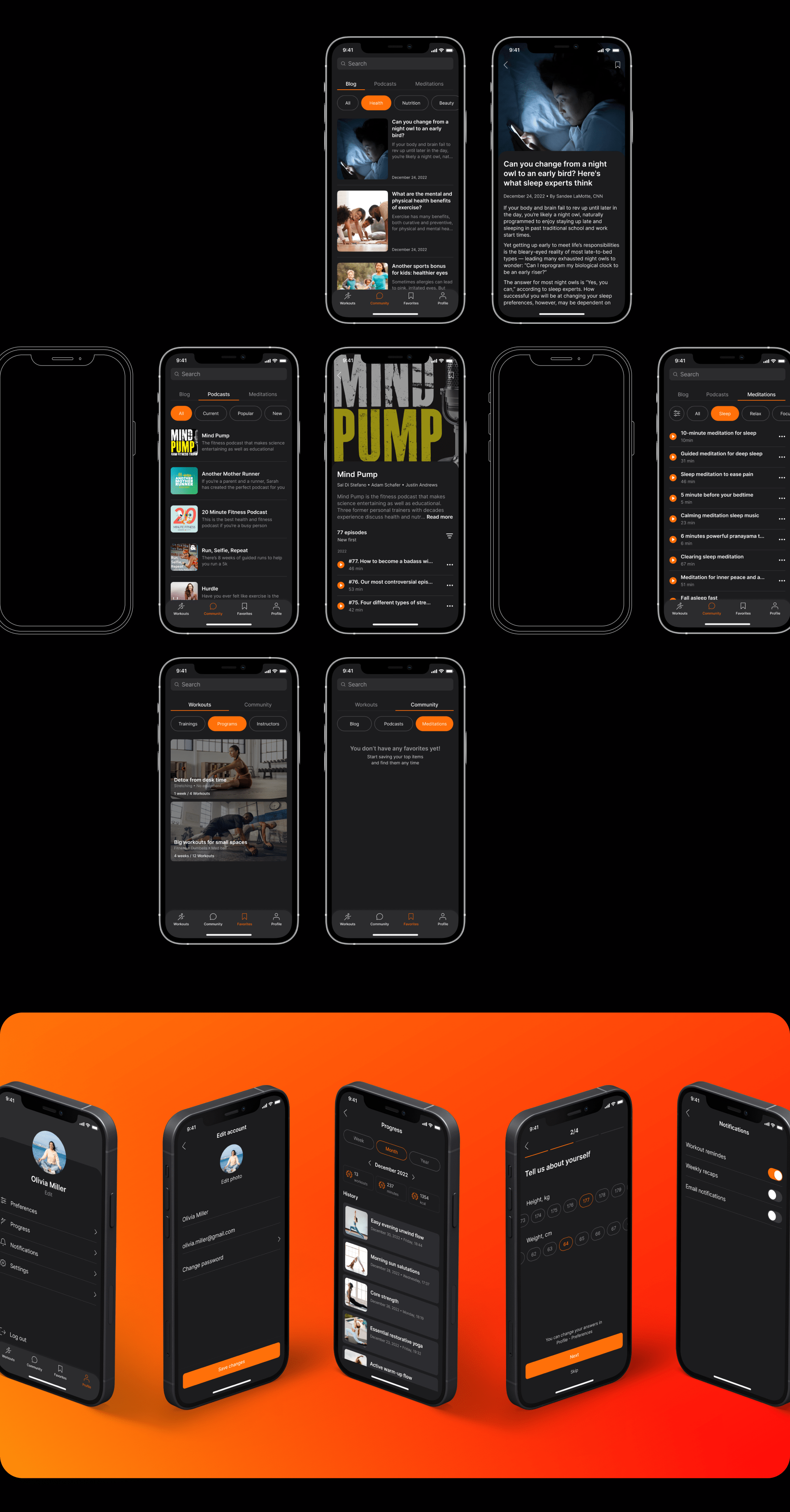 Balance | Mobile App – Fitness online — Изображение №8 — Интерфейсы на Dprofile