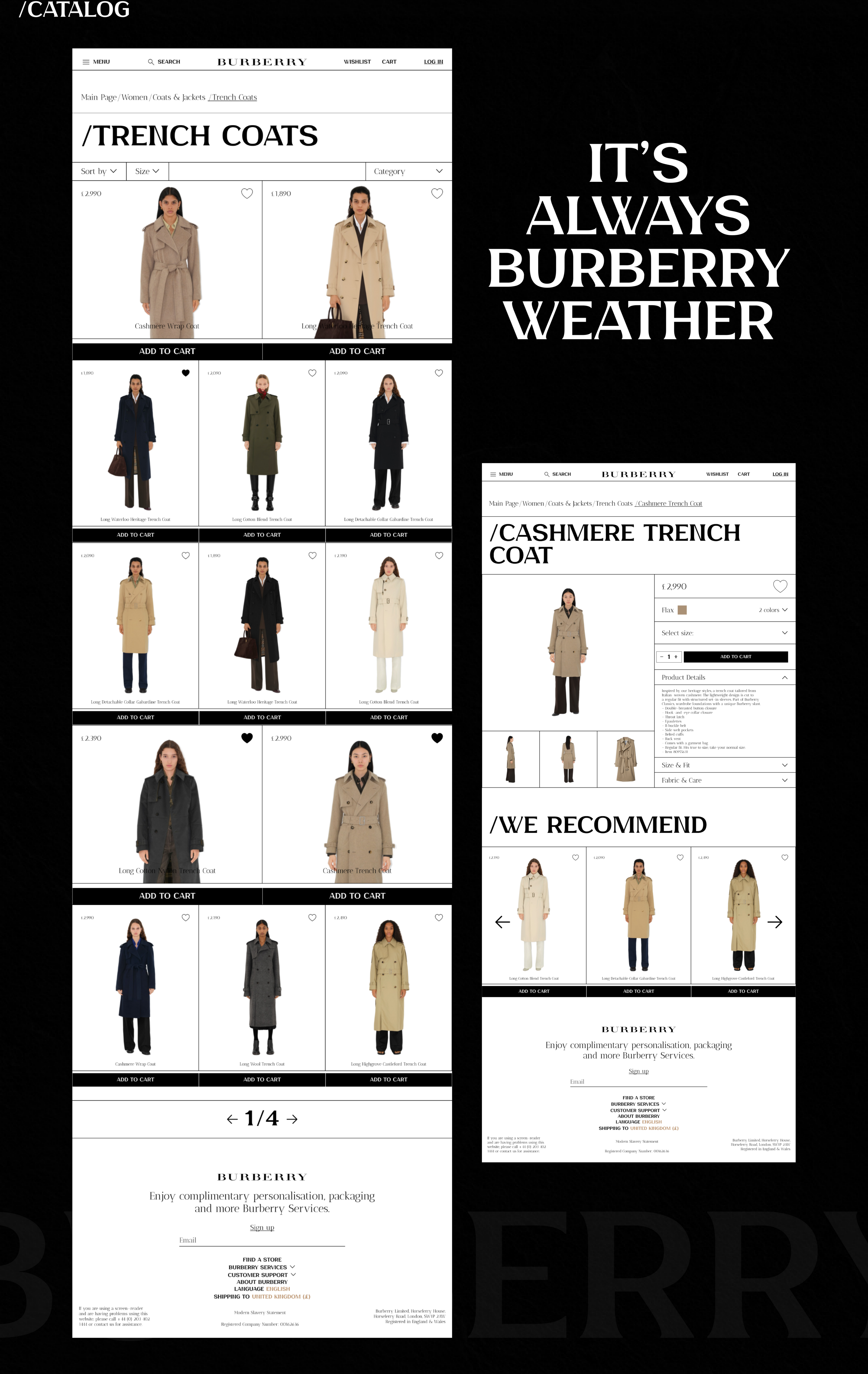 E-COMMERCE / WEB-DESIGN / ONLINE-STORE / BURBERRY — Изображение №6 — Интерфейсы на Dprofile