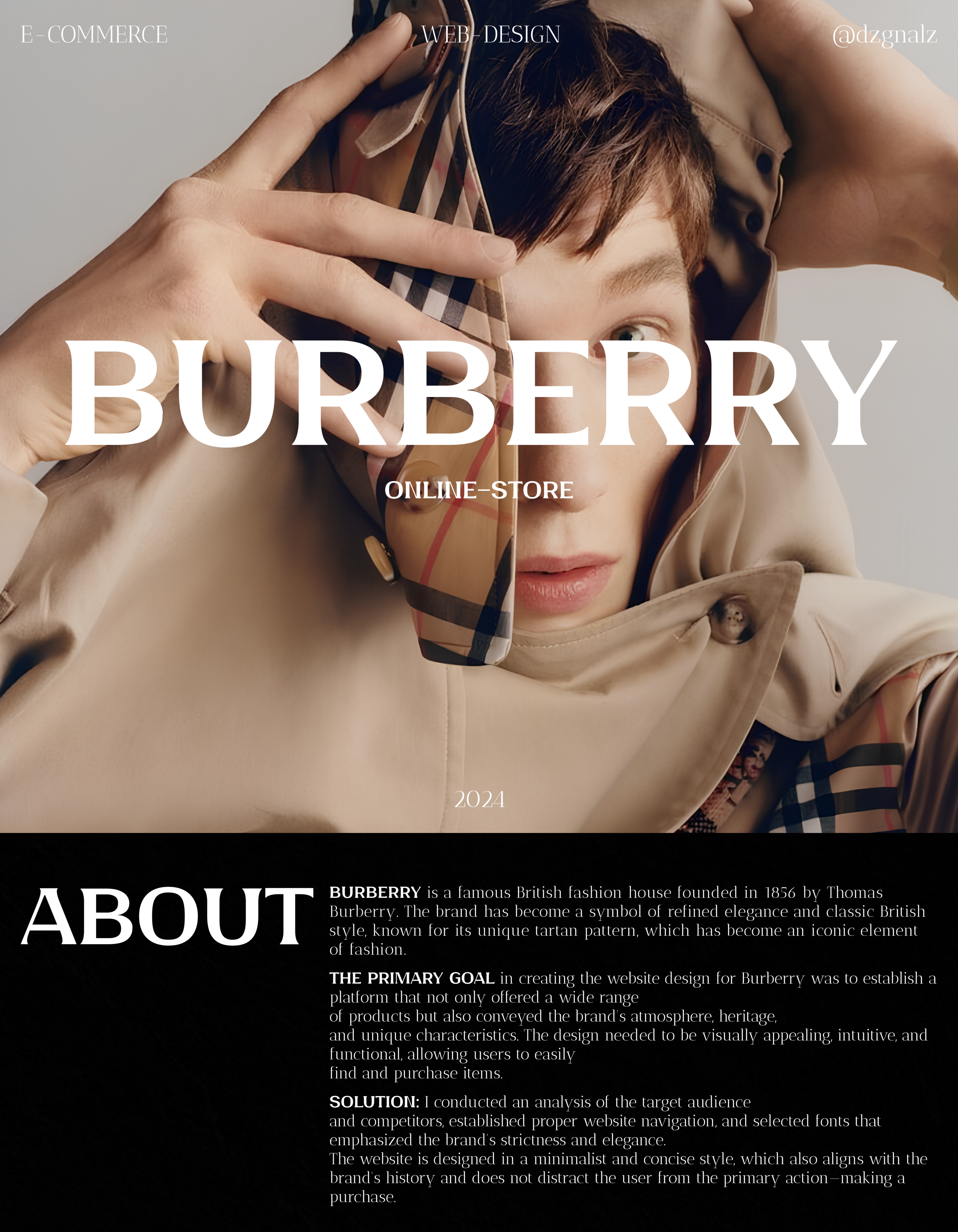 E-COMMERCE / WEB-DESIGN / ONLINE-STORE / BURBERRY — Изображение №1 — Интерфейсы на Dprofile