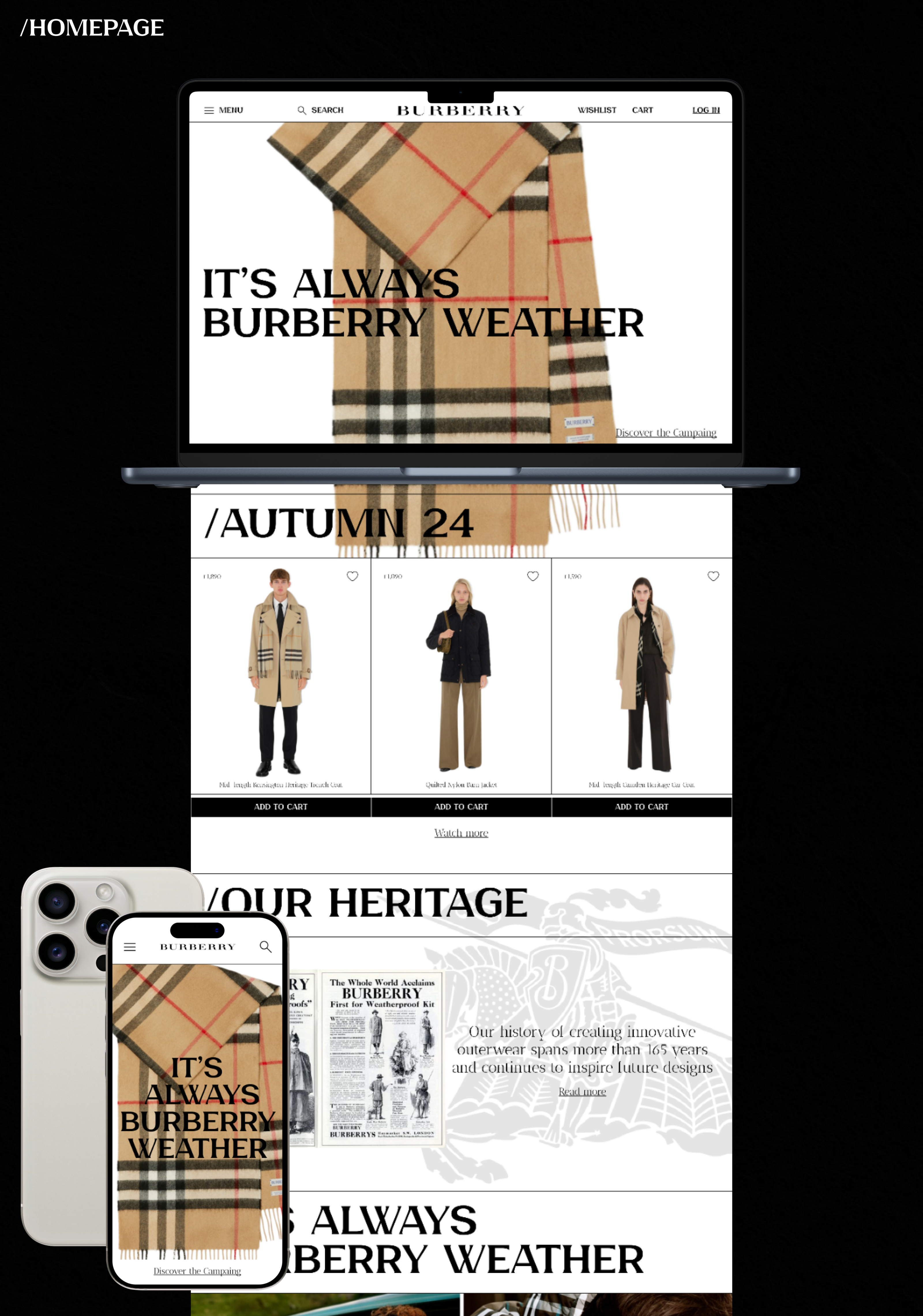 E-COMMERCE / WEB-DESIGN / ONLINE-STORE / BURBERRY — Изображение №2 — Интерфейсы на Dprofile