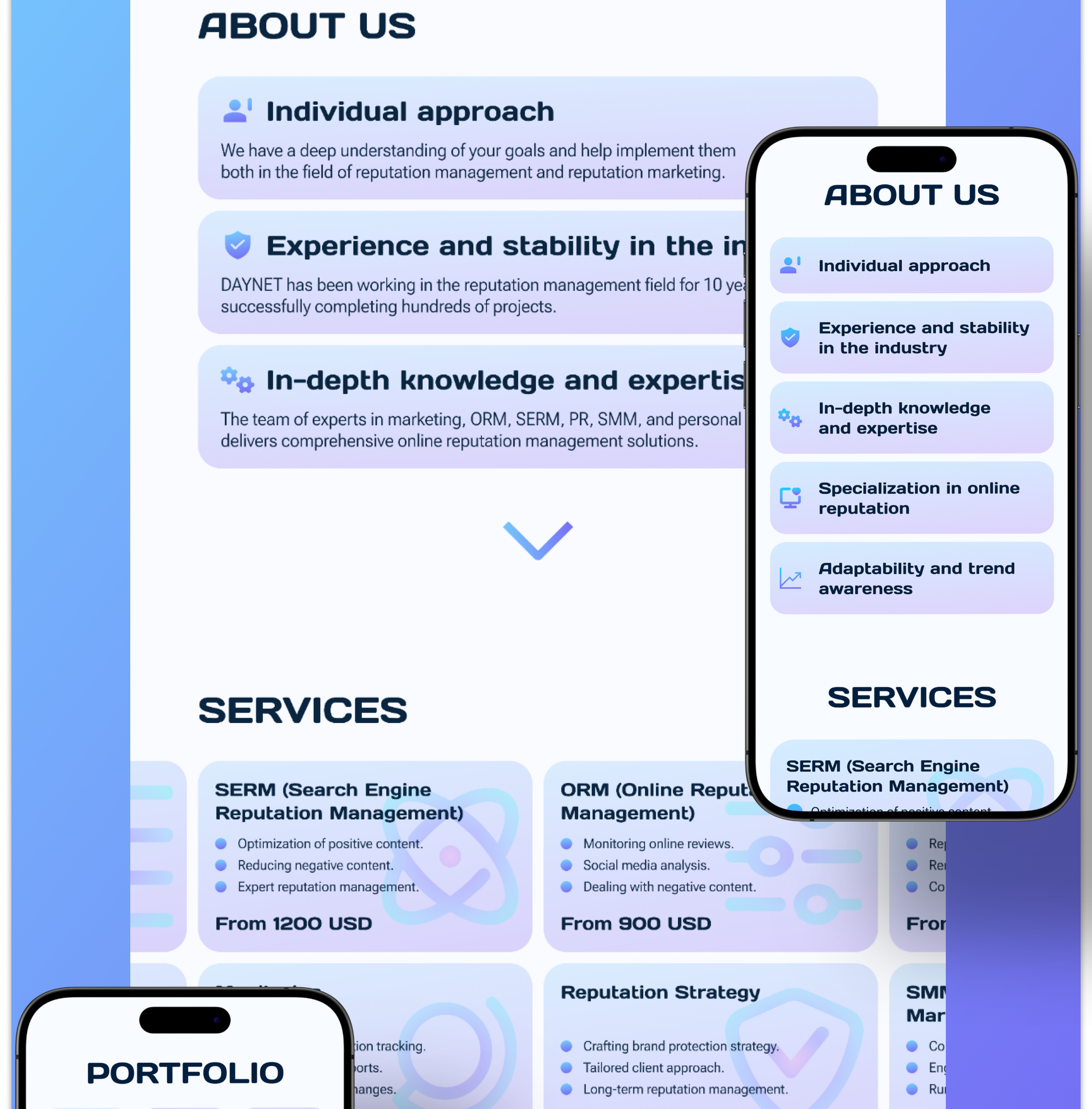 LANDING PAGE | WEB-DESIGN | DAYNET — Изображение №3 — Интерфейсы на Dprofile