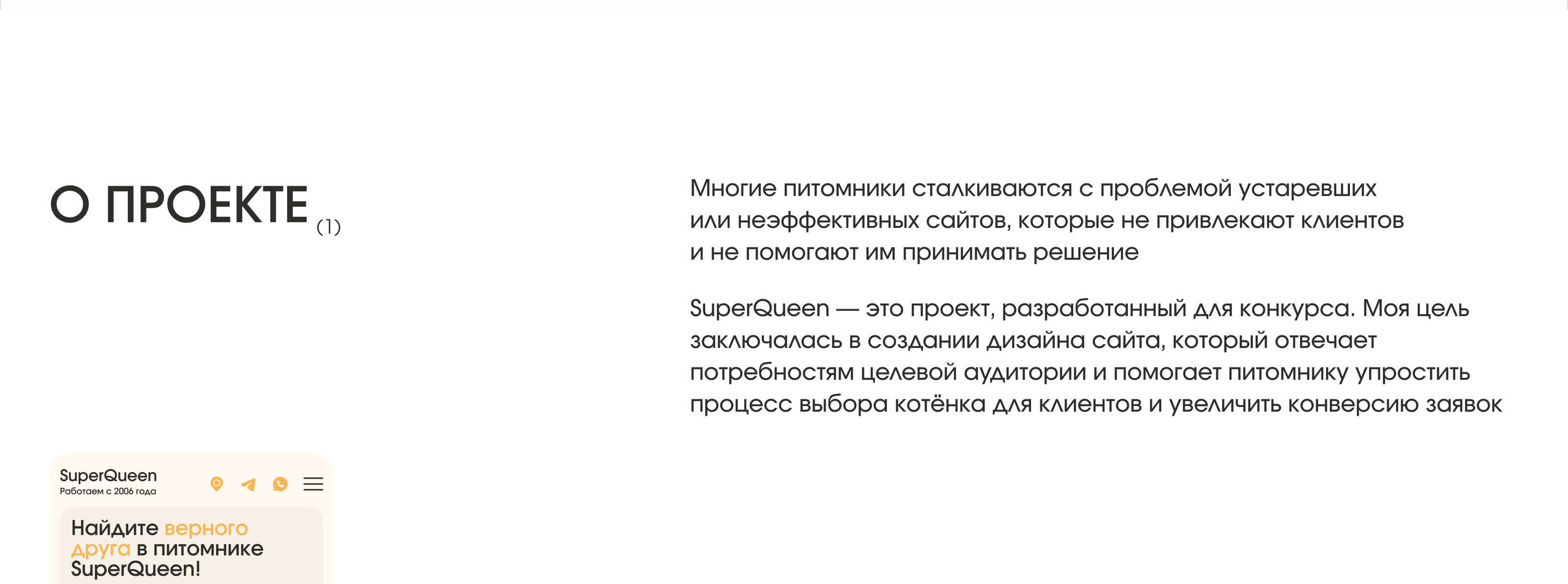 Веб-дизайн для питомника кошек — Изображение №2 — Интерфейсы на Dprofile