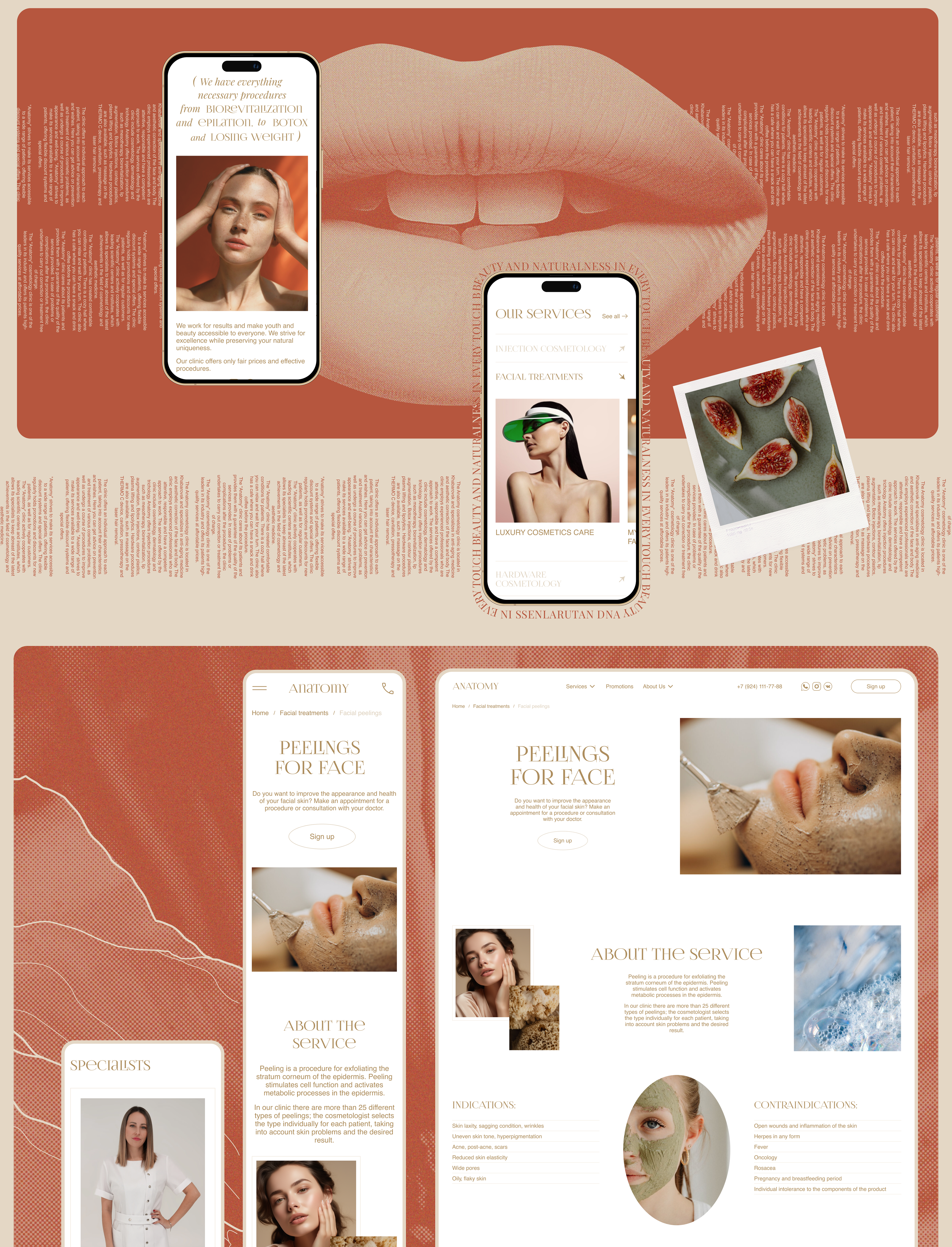 Anatomy | Cosmetology clinic redesign — Изображение №6 — Интерфейсы на Dprofile