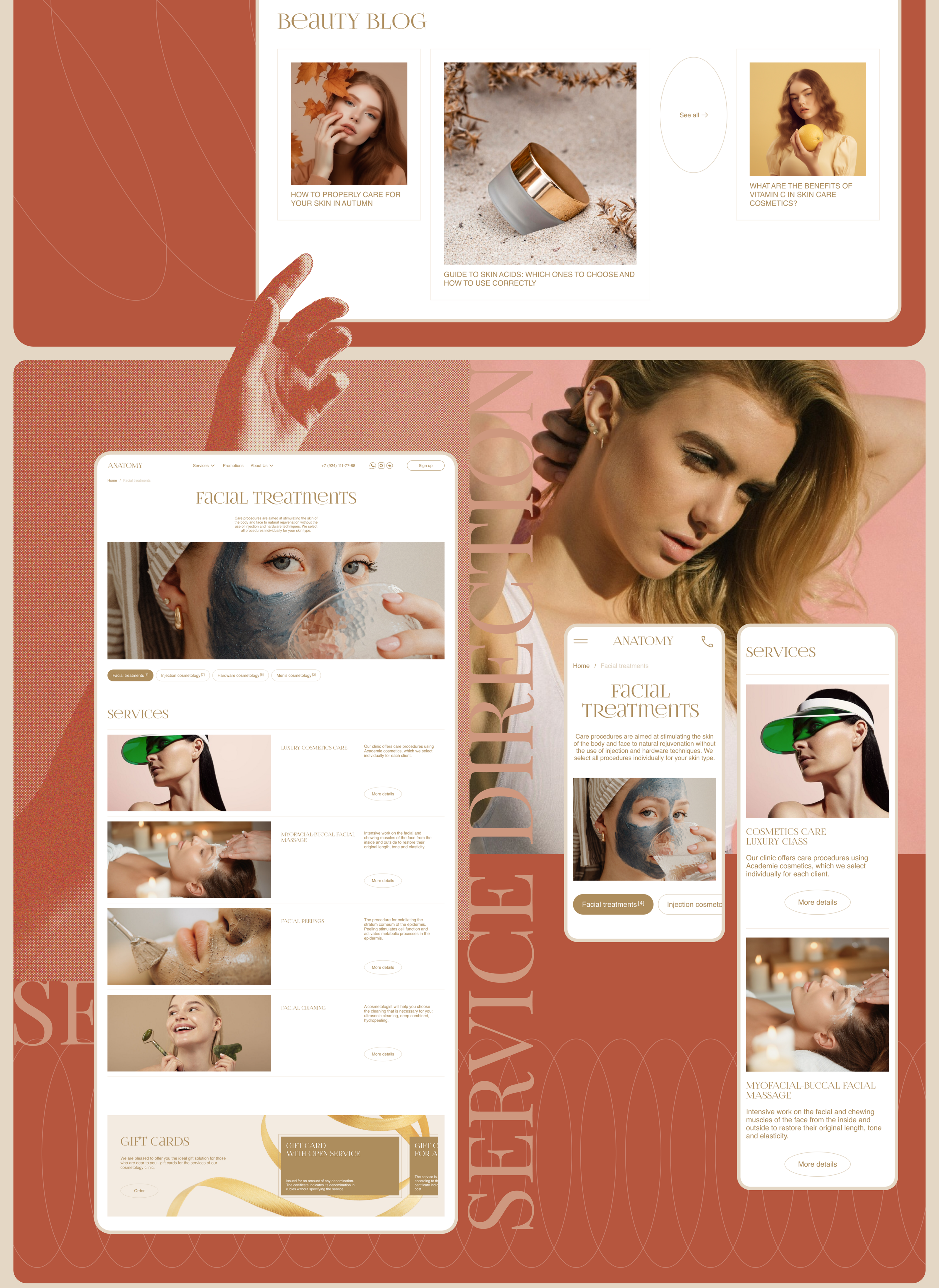 Anatomy | Cosmetology clinic redesign — Изображение №5 — Интерфейсы на Dprofile