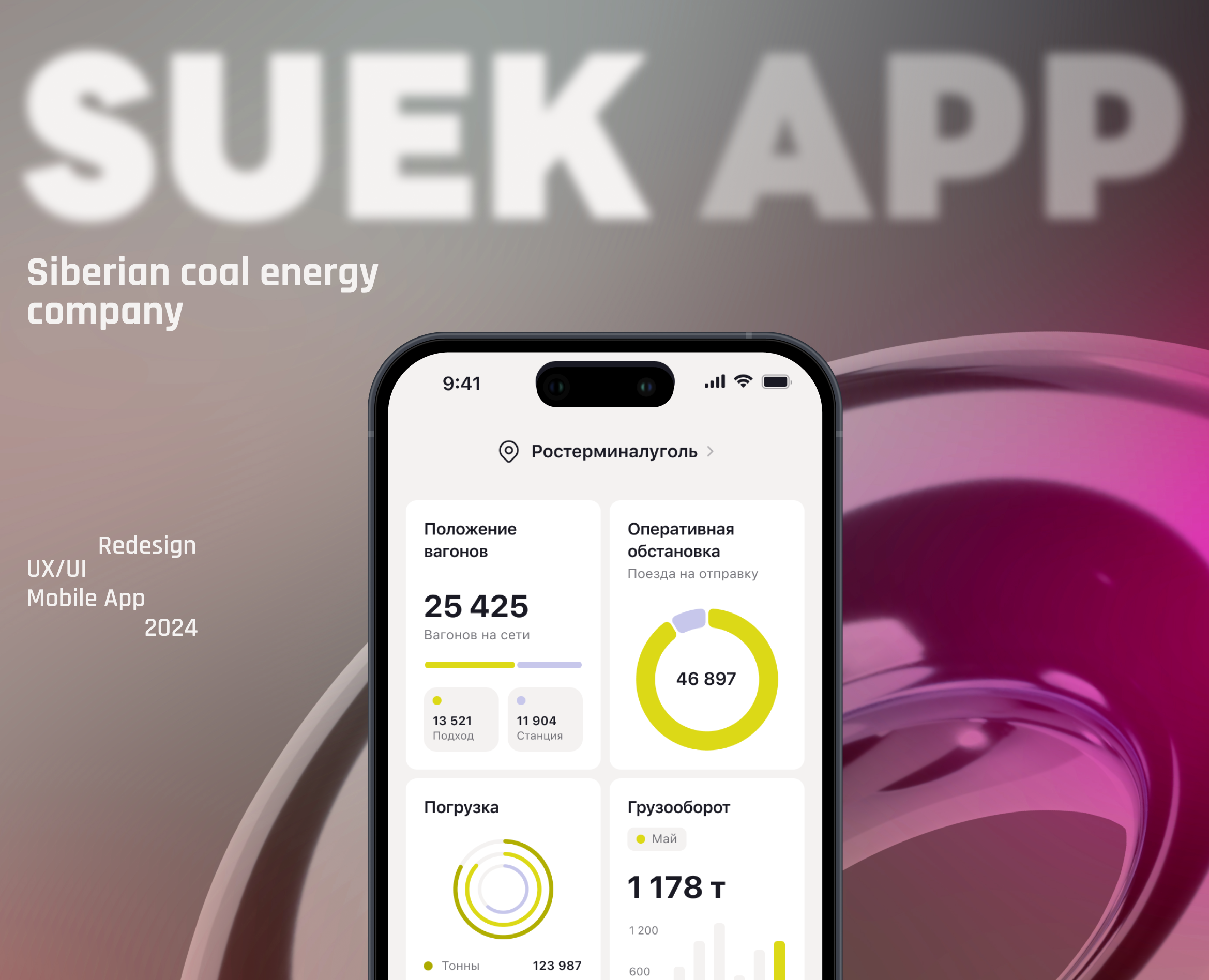 SUEK | Mobile App — Интерфейсы на Dprofile