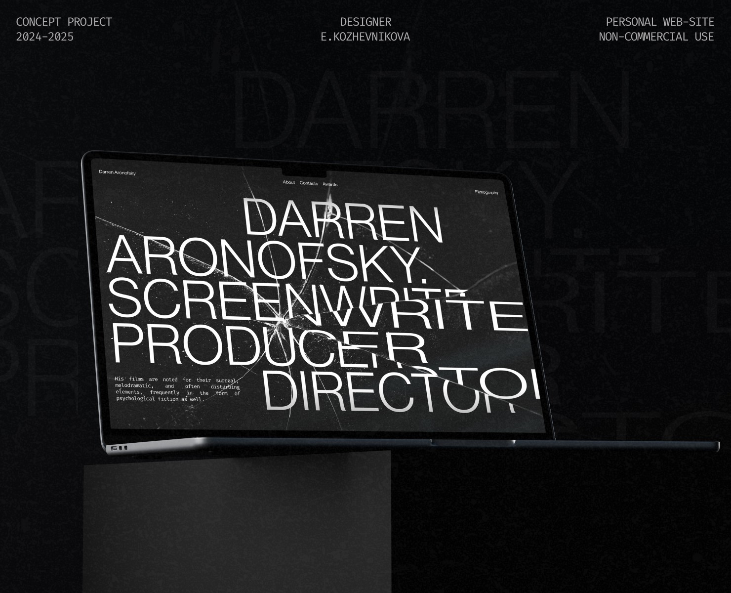 Darren Aronofsky site — Интерфейсы на Dprofile