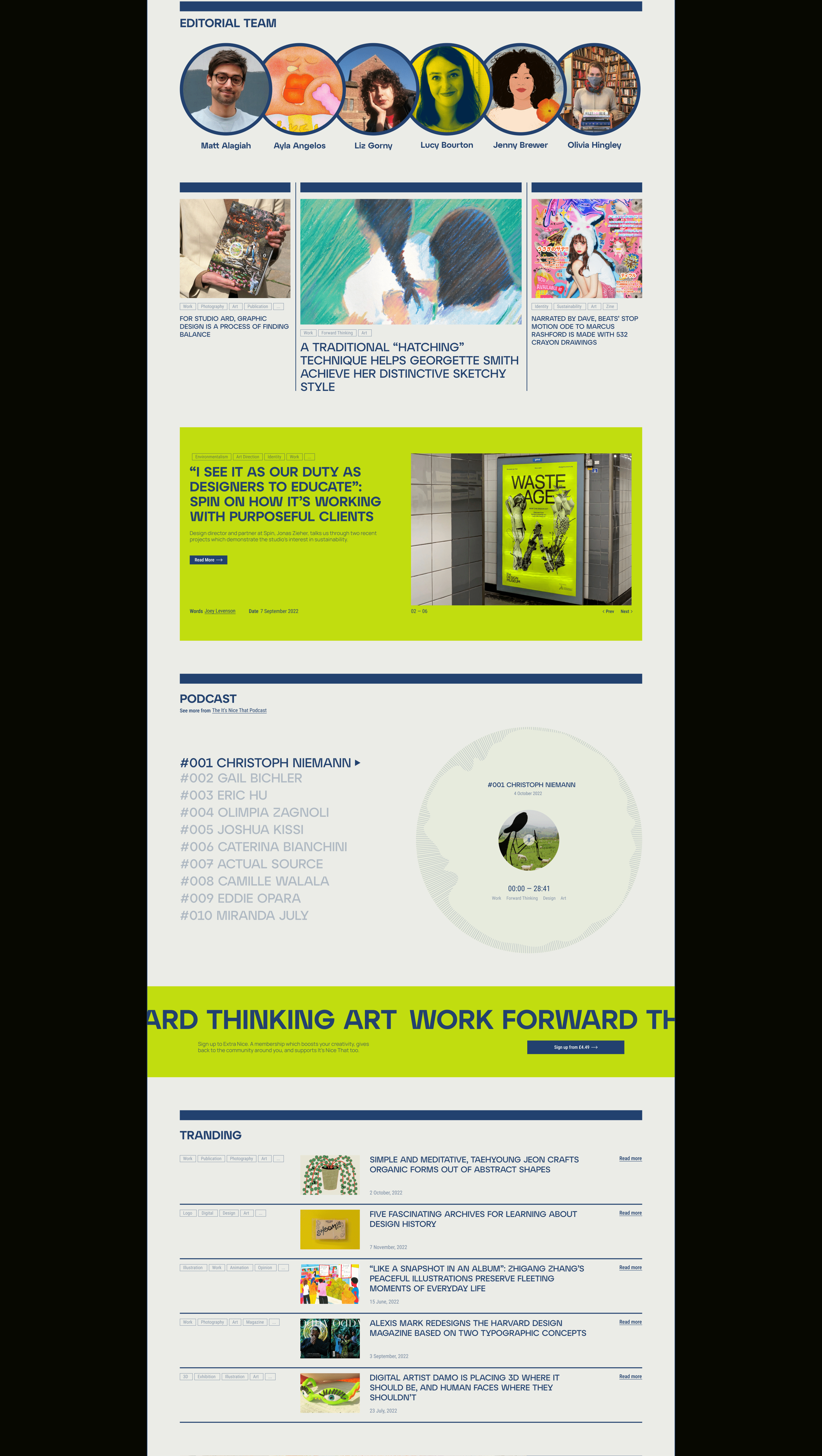 It's Nice That redesign — Изображение №3 — Интерфейсы на Dprofile