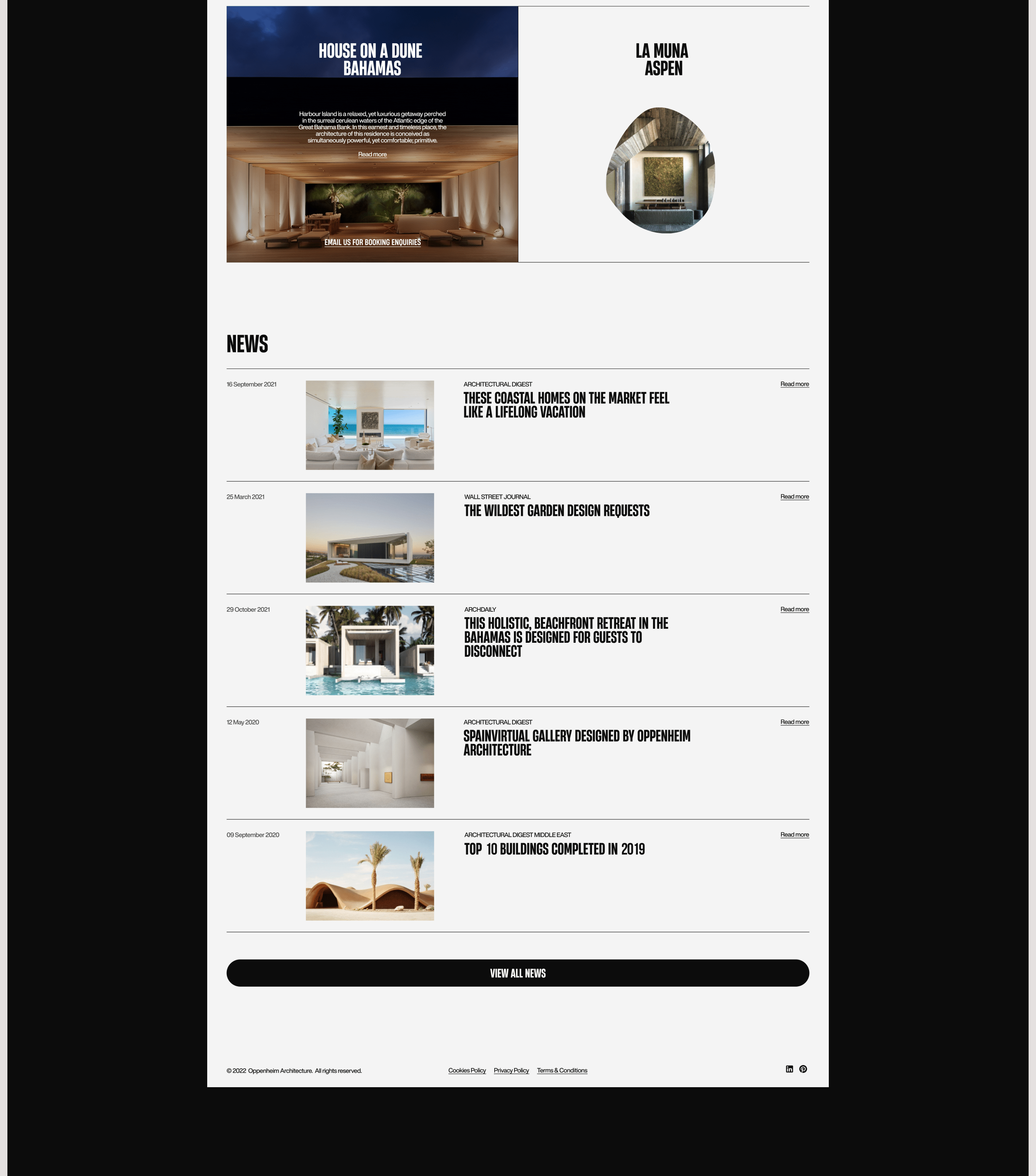 Oppenheim Architecture site — Изображение №5 — Интерфейсы на Dprofile