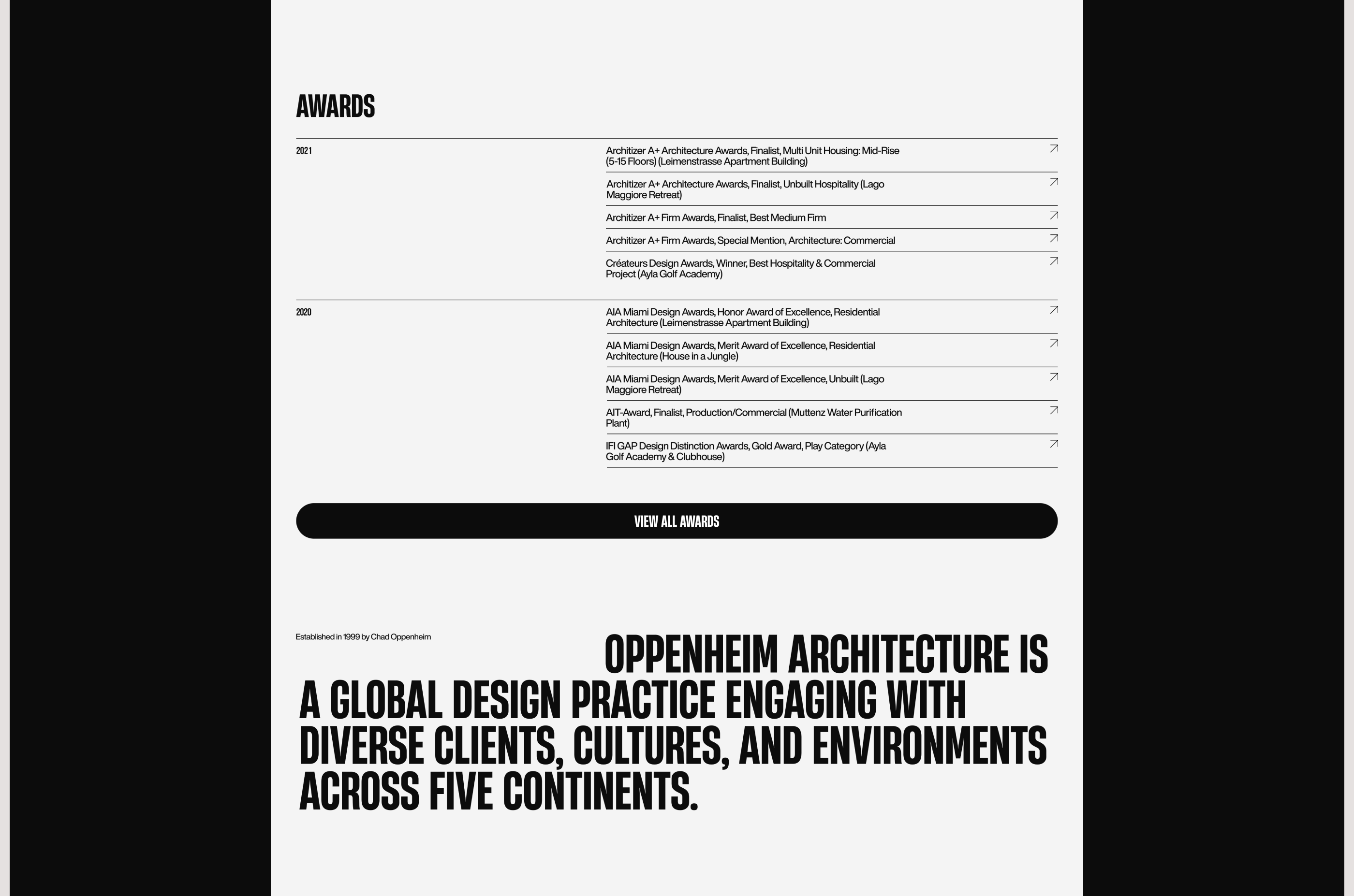 Oppenheim Architecture site — Изображение №4 — Интерфейсы на Dprofile