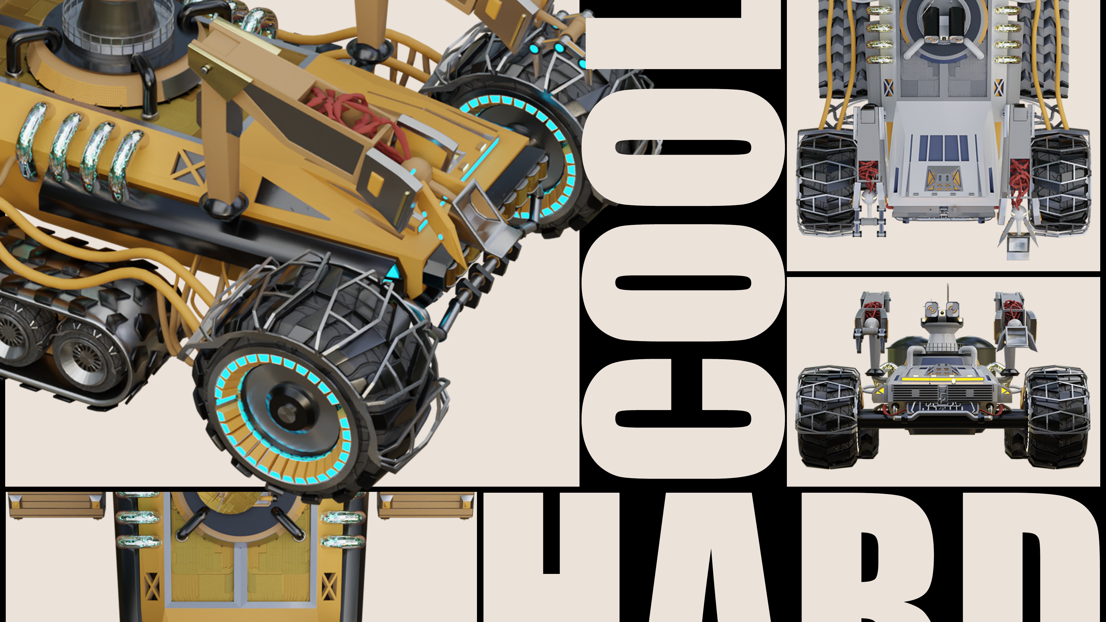 Animated 3D model of the harvester | lowpoly game art — Изображение №2 — Иллюстрация, 3D на Dprofile