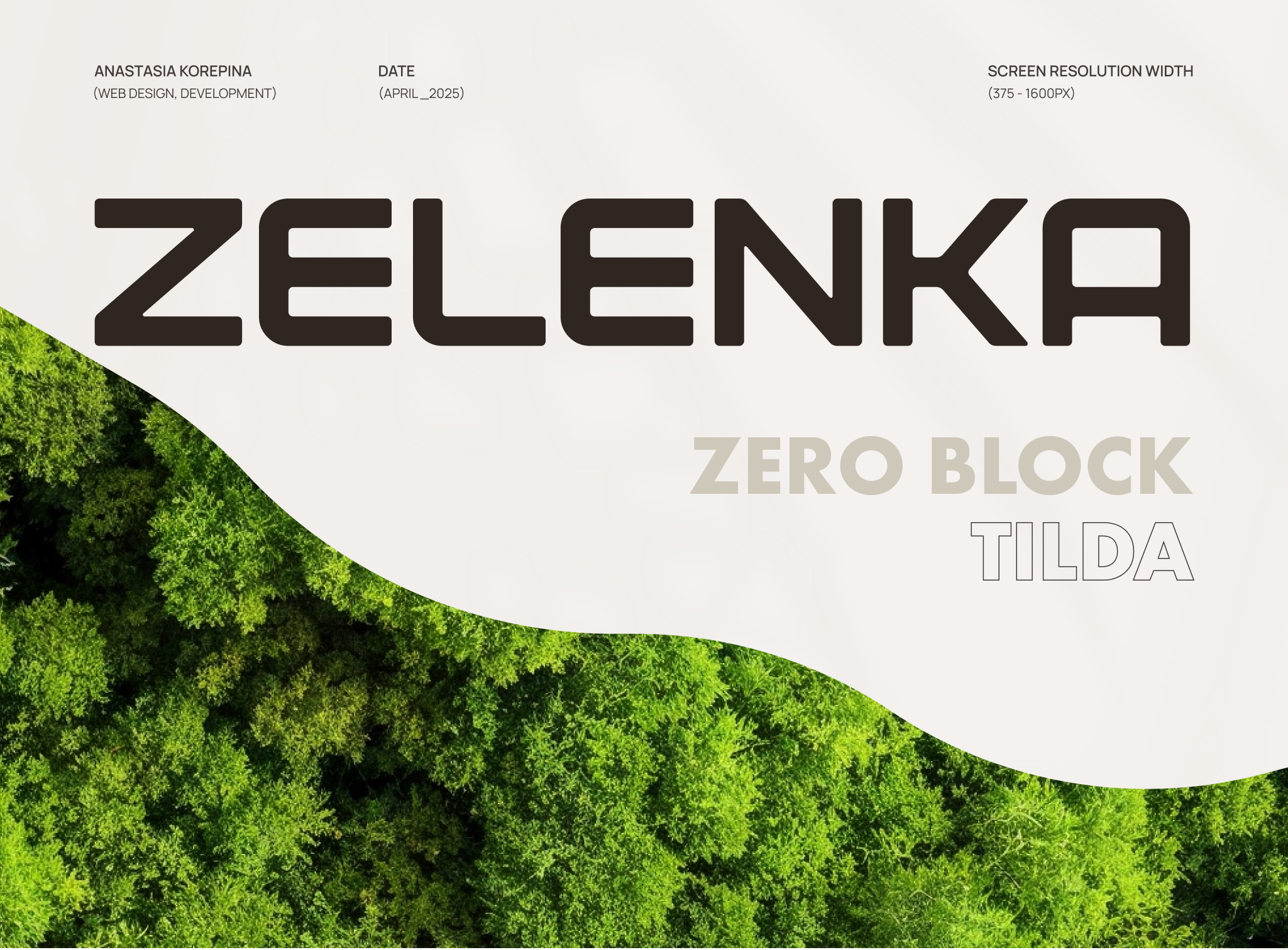 Сайт на Тильде ZERO-блок — Изображение №1 — Интерфейсы на Dprofile