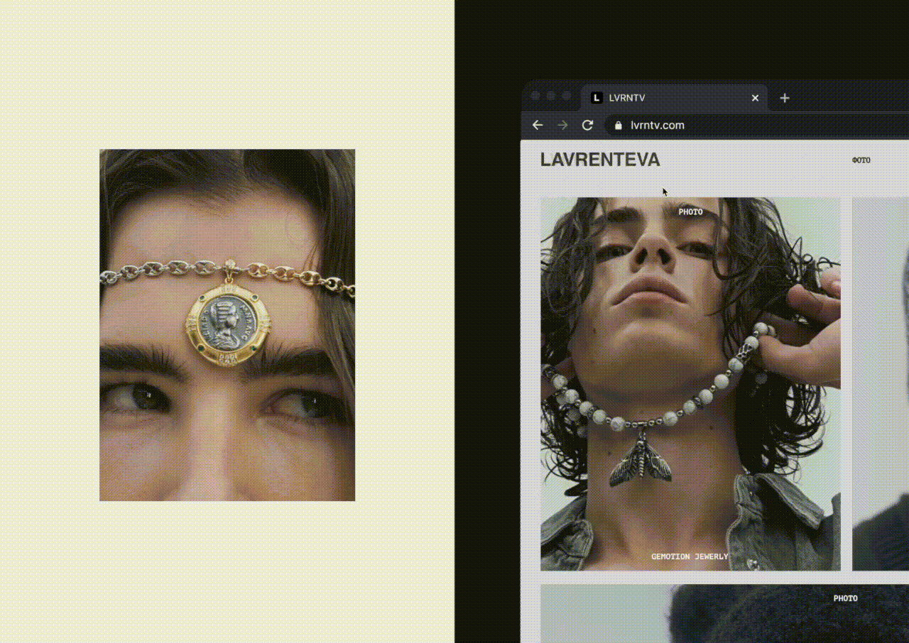 LAVRENTEVA | сайт-портфолио — Изображение №3 — Интерфейсы, Брендинг на Dprofile