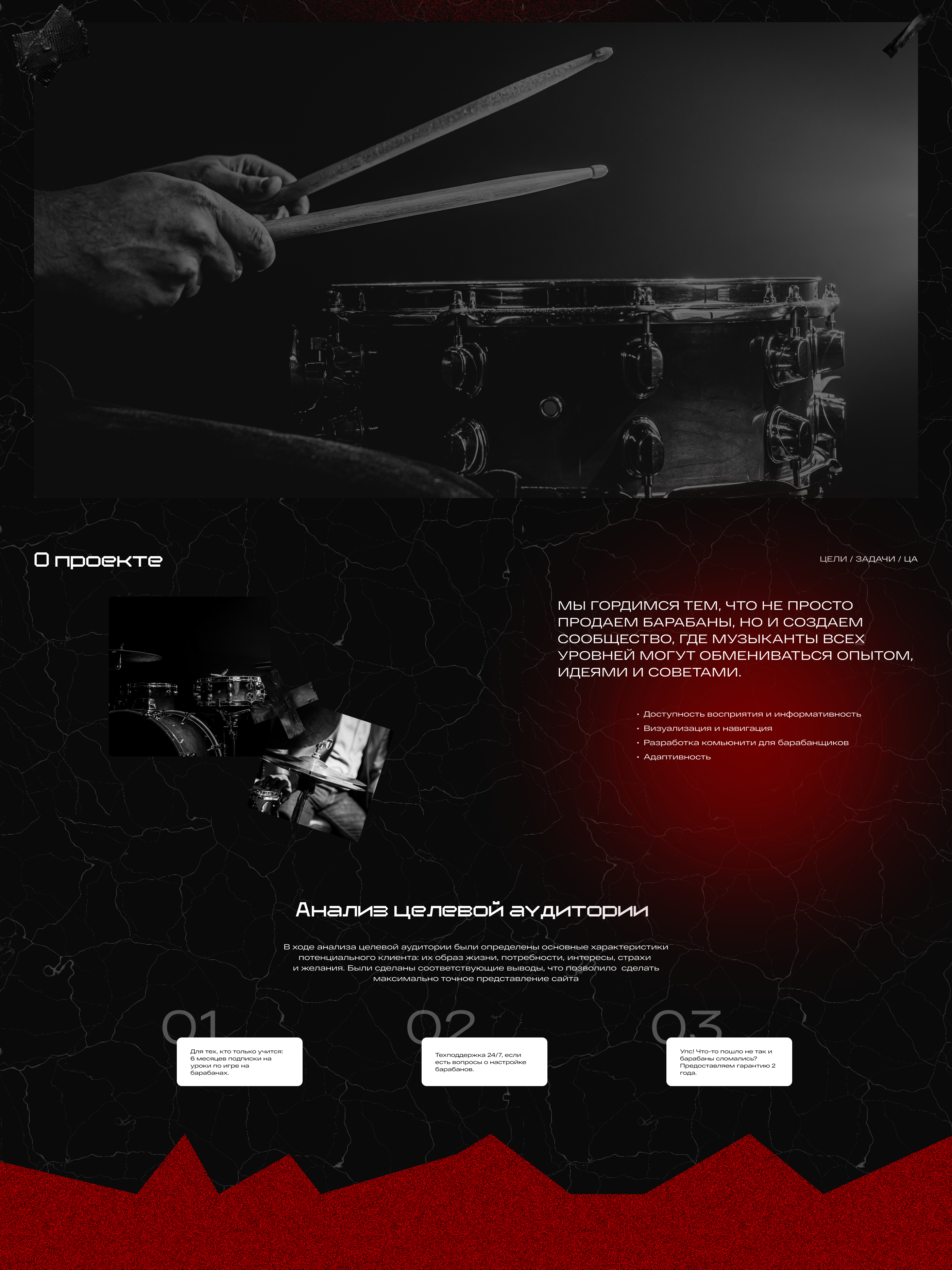 WEBSITE DRUM SET || UI/UX DESIGN — Изображение №2 — Интерфейсы на Dprofile
