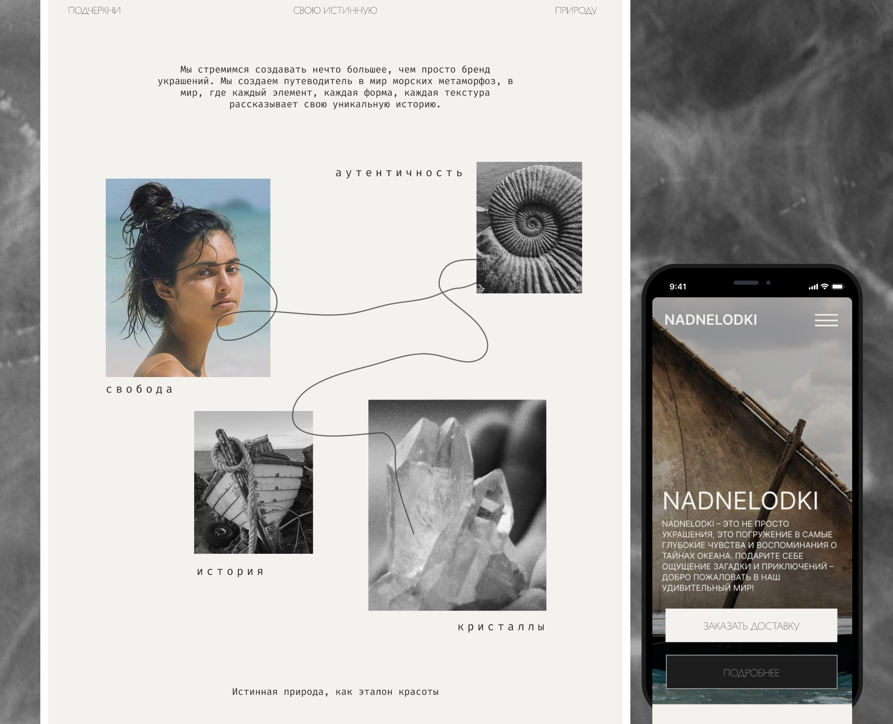 NADNELODKI | jewelry store // web design — Интерфейсы, Брендинг на Dprofile