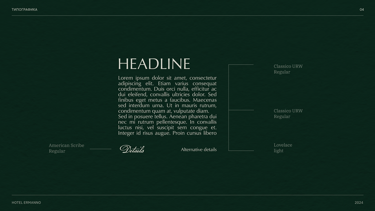 HOTEL ERMANNO | brand identity — Изображение №5 — Брендинг на Dprofile