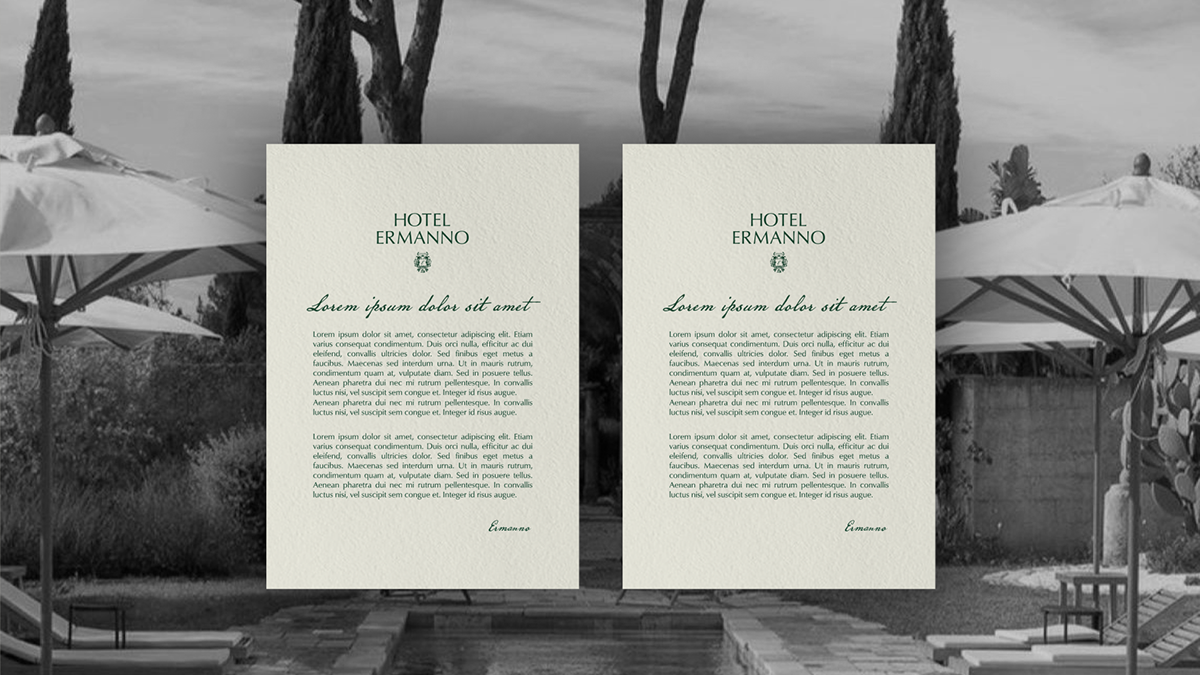 HOTEL ERMANNO | brand identity — Изображение №9 — Брендинг на Dprofile