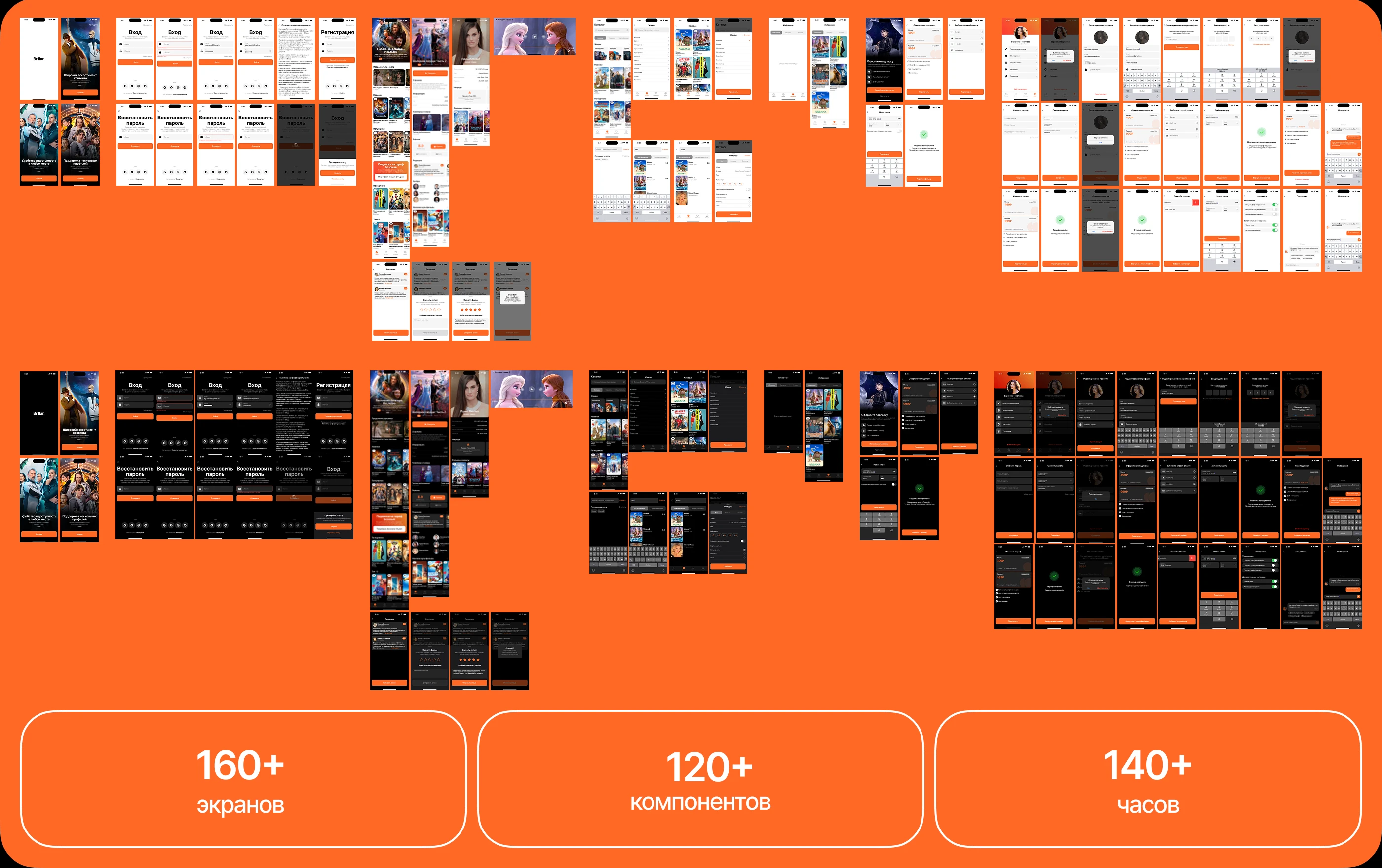 Mobile app - Онлайн-кинотеатр Brillar — Изображение №21 — Интерфейсы на Dprofile