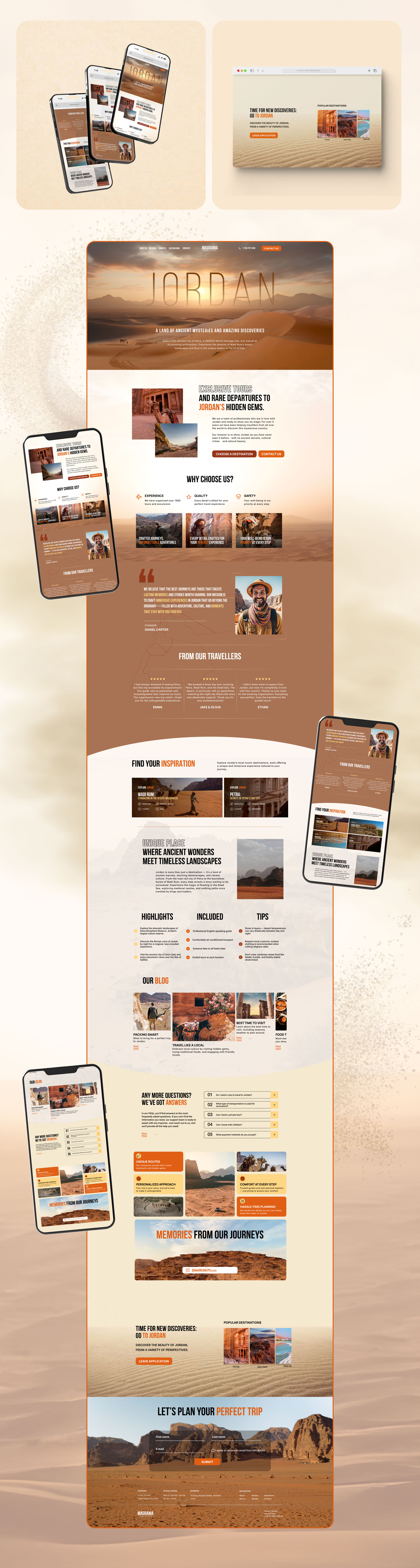 Сайт | Лендинг  для тур-компании| Travel Agency Website — Изображение №6 — Интерфейсы на Dprofile