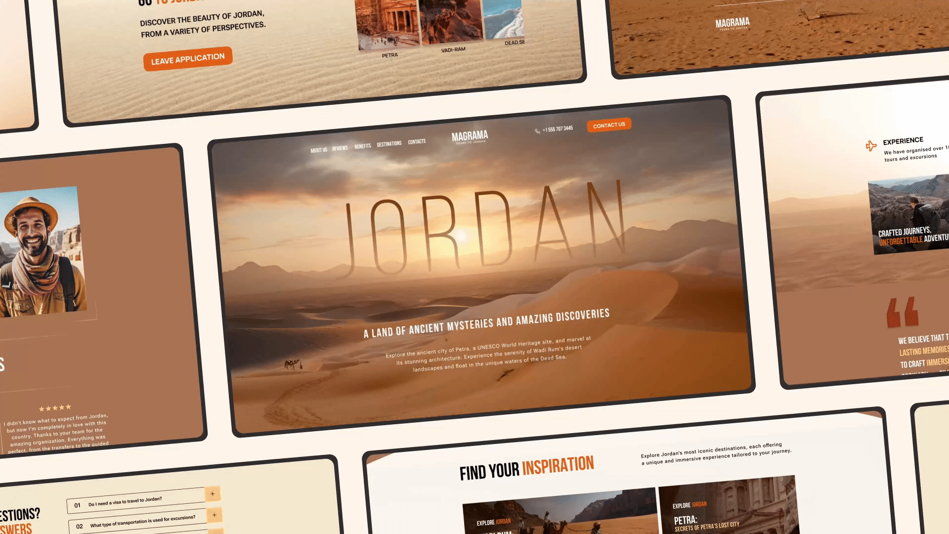 Сайт | Лендинг  для тур-компании| Travel Agency Website — Изображение №5 — Интерфейсы на Dprofile