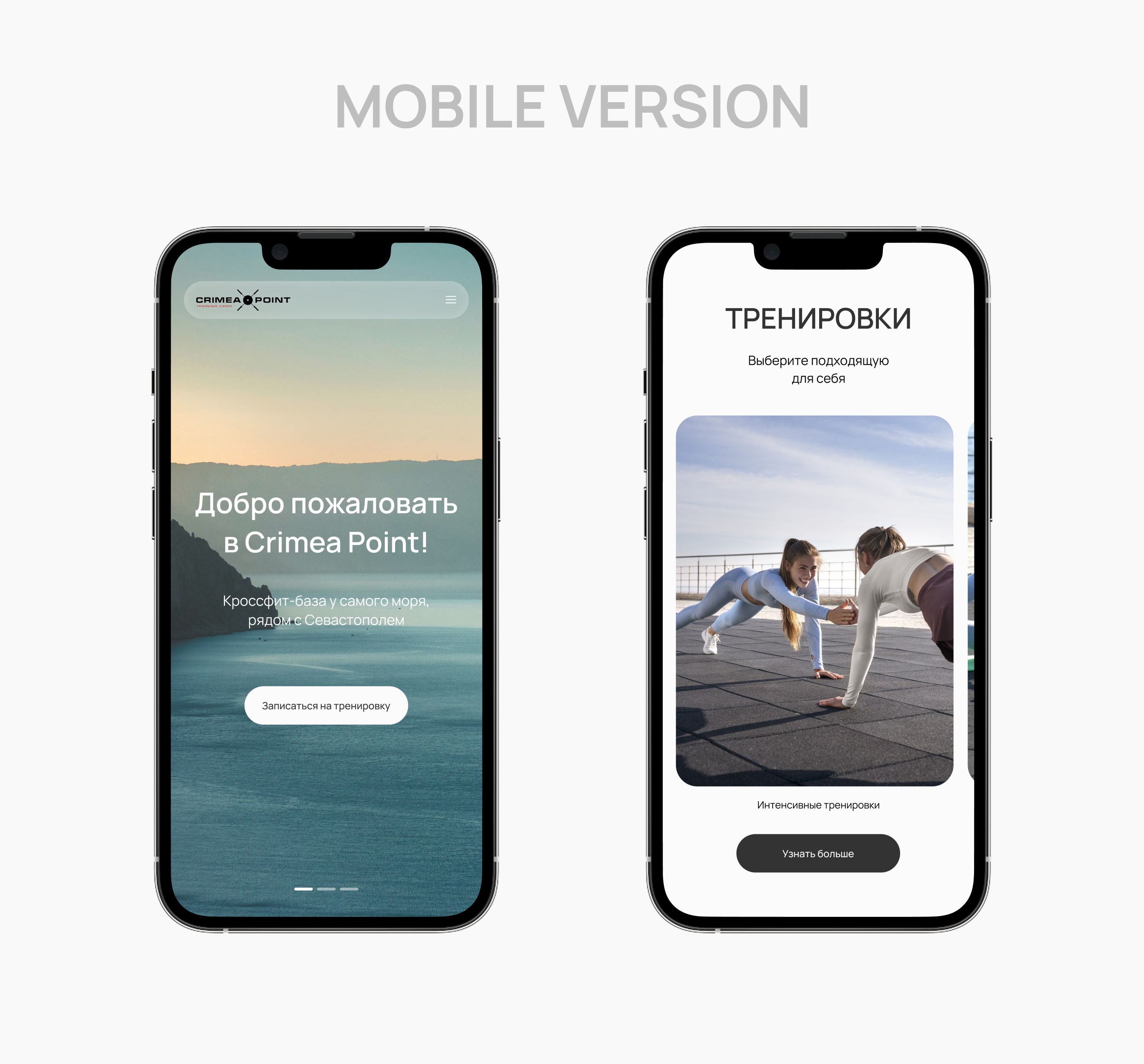Дизайн лендинга для кроссфит-базы Crimea Point — Изображение №5 — Интерфейсы на Dprofile