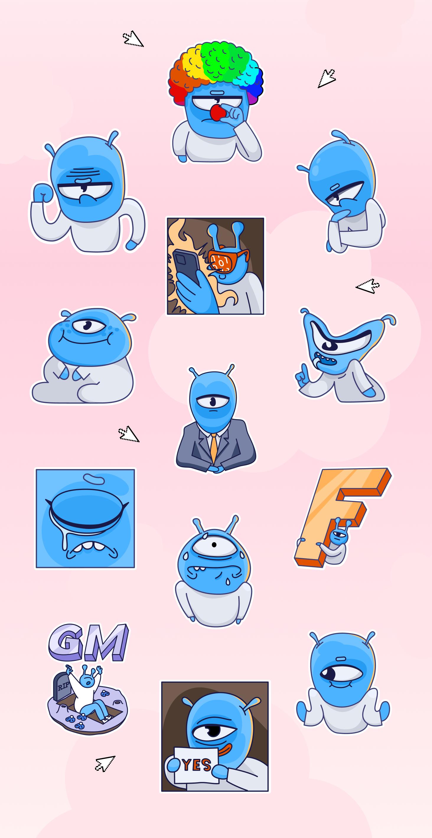 Alien | stickers for telegram — Изображение №5 — Иллюстрация на Dprofile