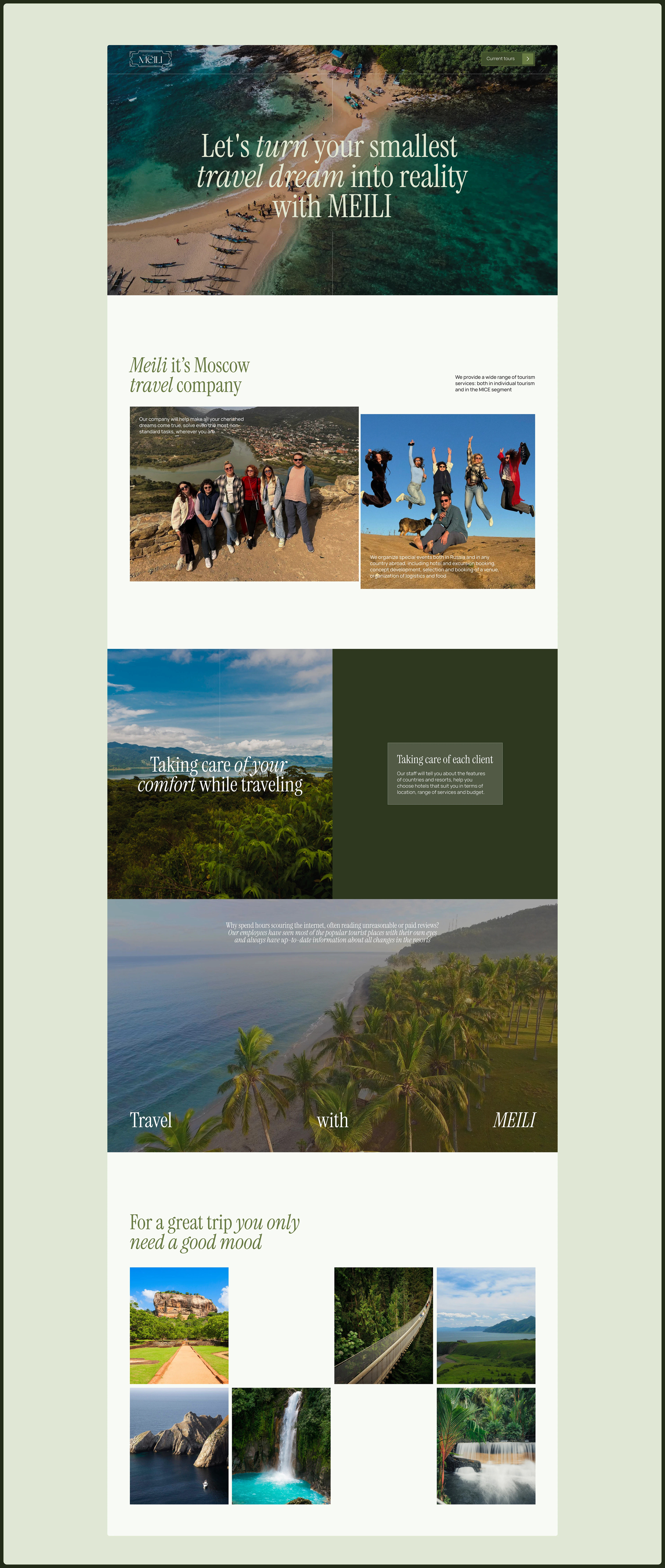 Meili. Web Design For Renewable travel company. UX/UI — Изображение №7 — Интерфейсы на Dprofile