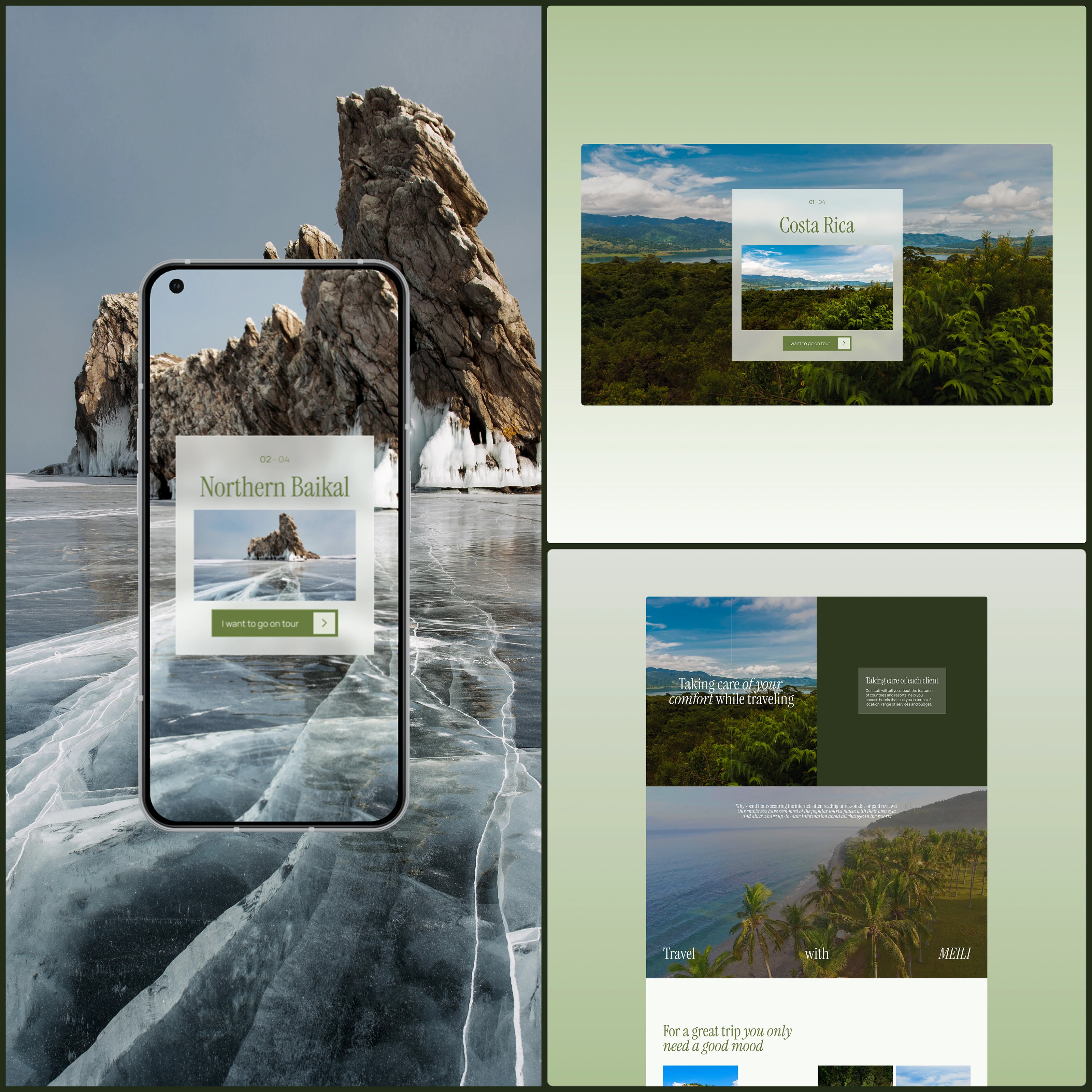 Meili. Web Design For Renewable travel company. UX/UI — Изображение №6 — Интерфейсы на Dprofile