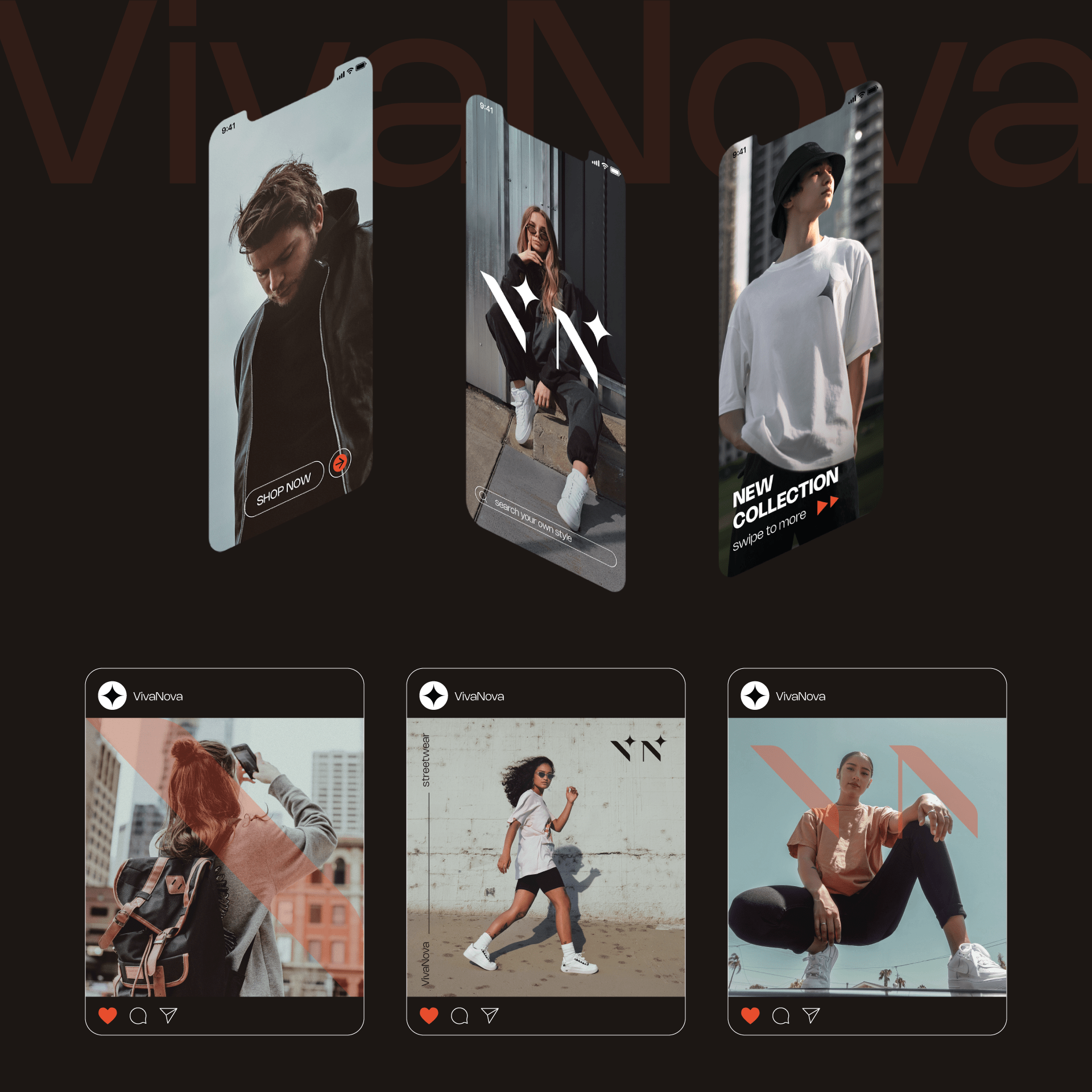 VIVANOVA | бренд одежды — Изображение №3 — Брендинг, Графика на Dprofile